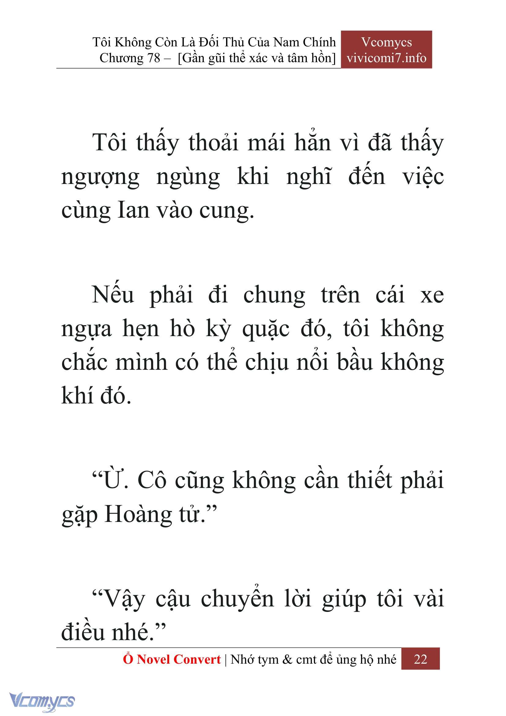 [Novel] Tôi Không Còn Là Đối Thủ Của Nam Chính Chapter  78 - 24