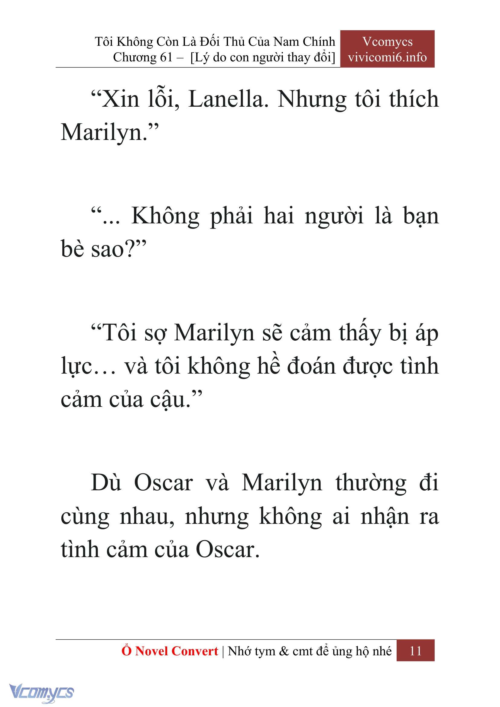 [Novel] Tôi Không Còn Là Đối Thủ Của Nam Chính Chapter  61 - 13