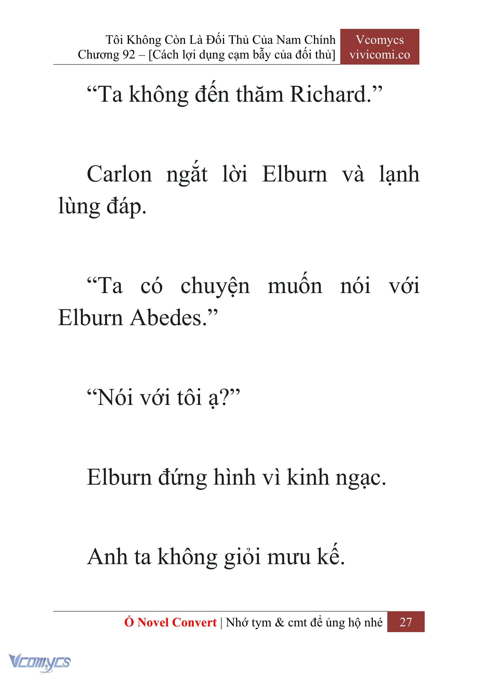 [Novel] Tôi Không Còn Là Đối Thủ Của Nam Chính Chapter  92 - 29