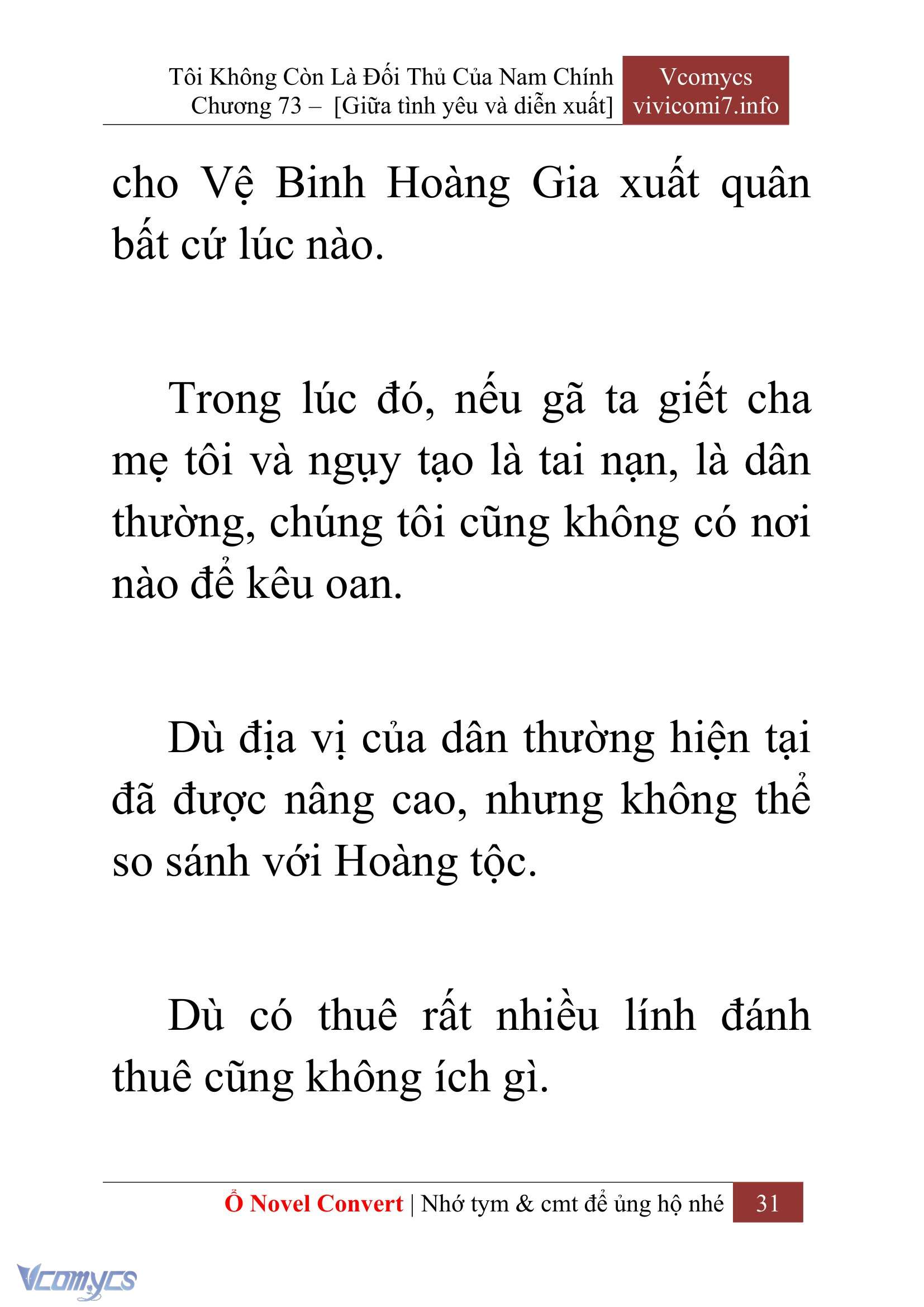 [Novel] Tôi Không Còn Là Đối Thủ Của Nam Chính Chapter  73 - 33