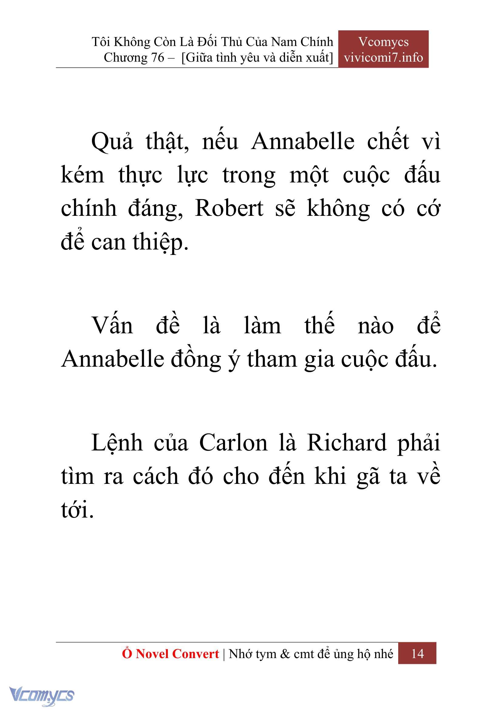 [Novel] Tôi Không Còn Là Đối Thủ Của Nam Chính Chapter  76 - 16