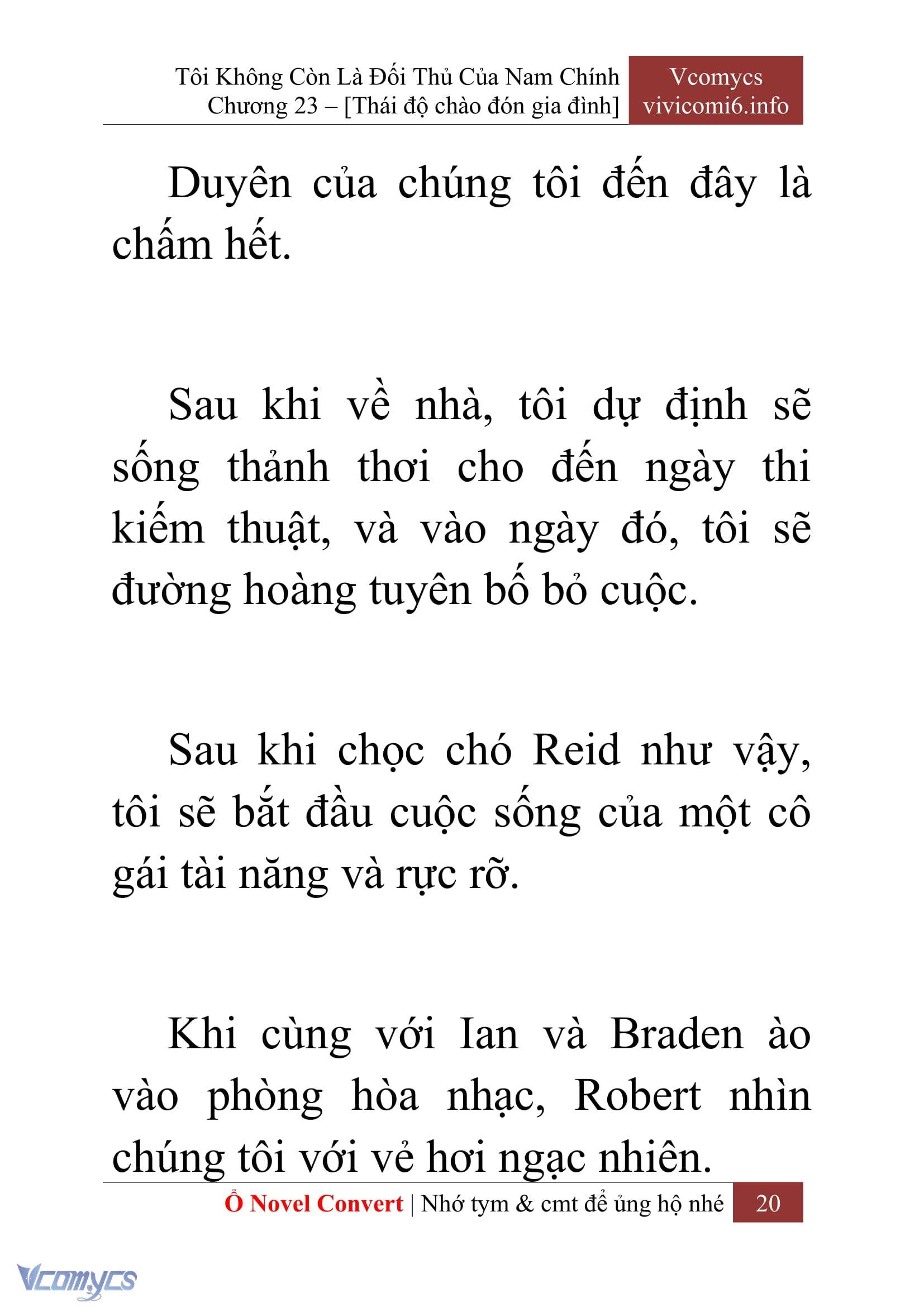 [Novel] Tôi Không Còn Là Đối Thủ Của Nam Chính Chapter  23 - 22