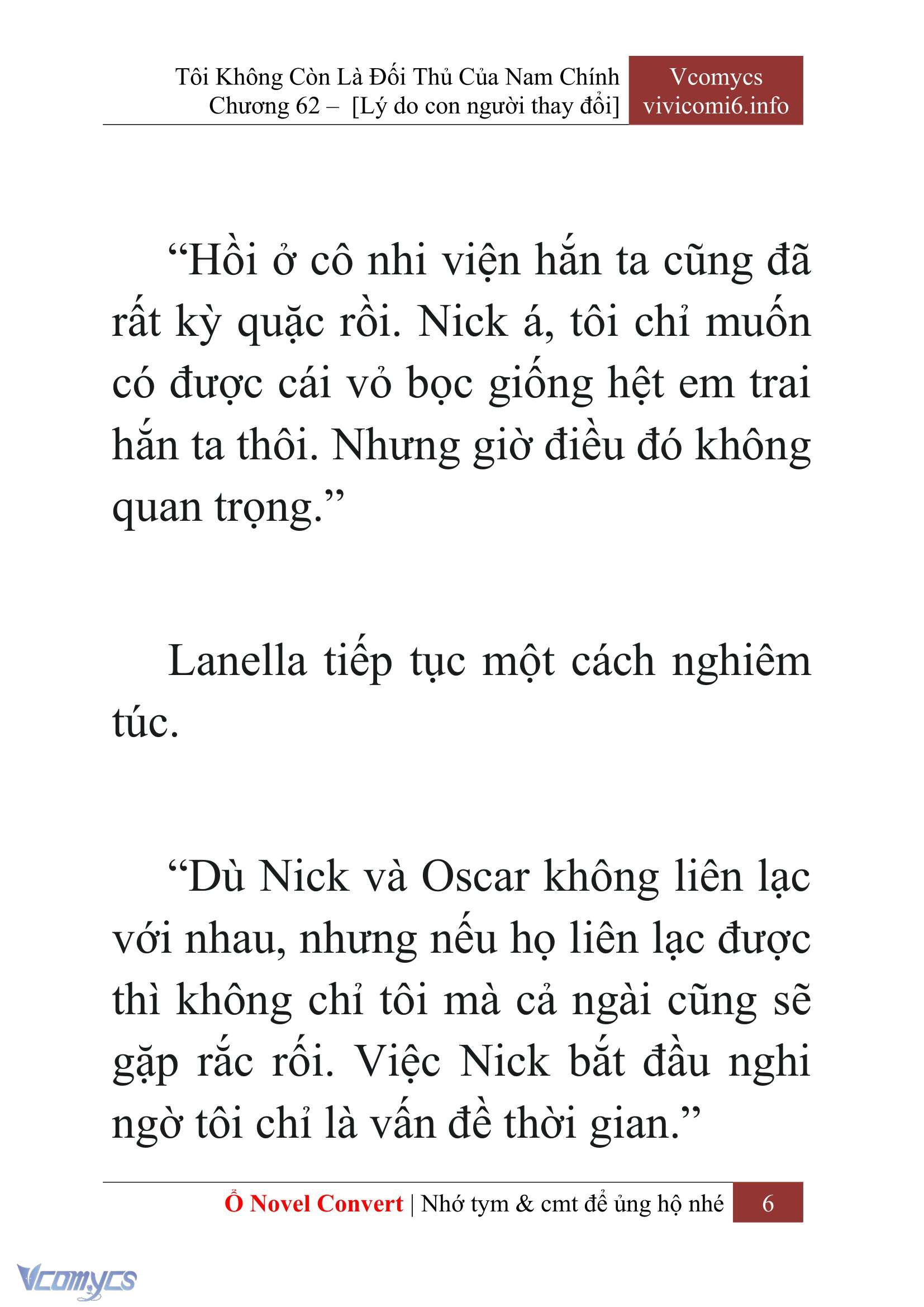 [Novel] Tôi Không Còn Là Đối Thủ Của Nam Chính Chapter  62 - 8