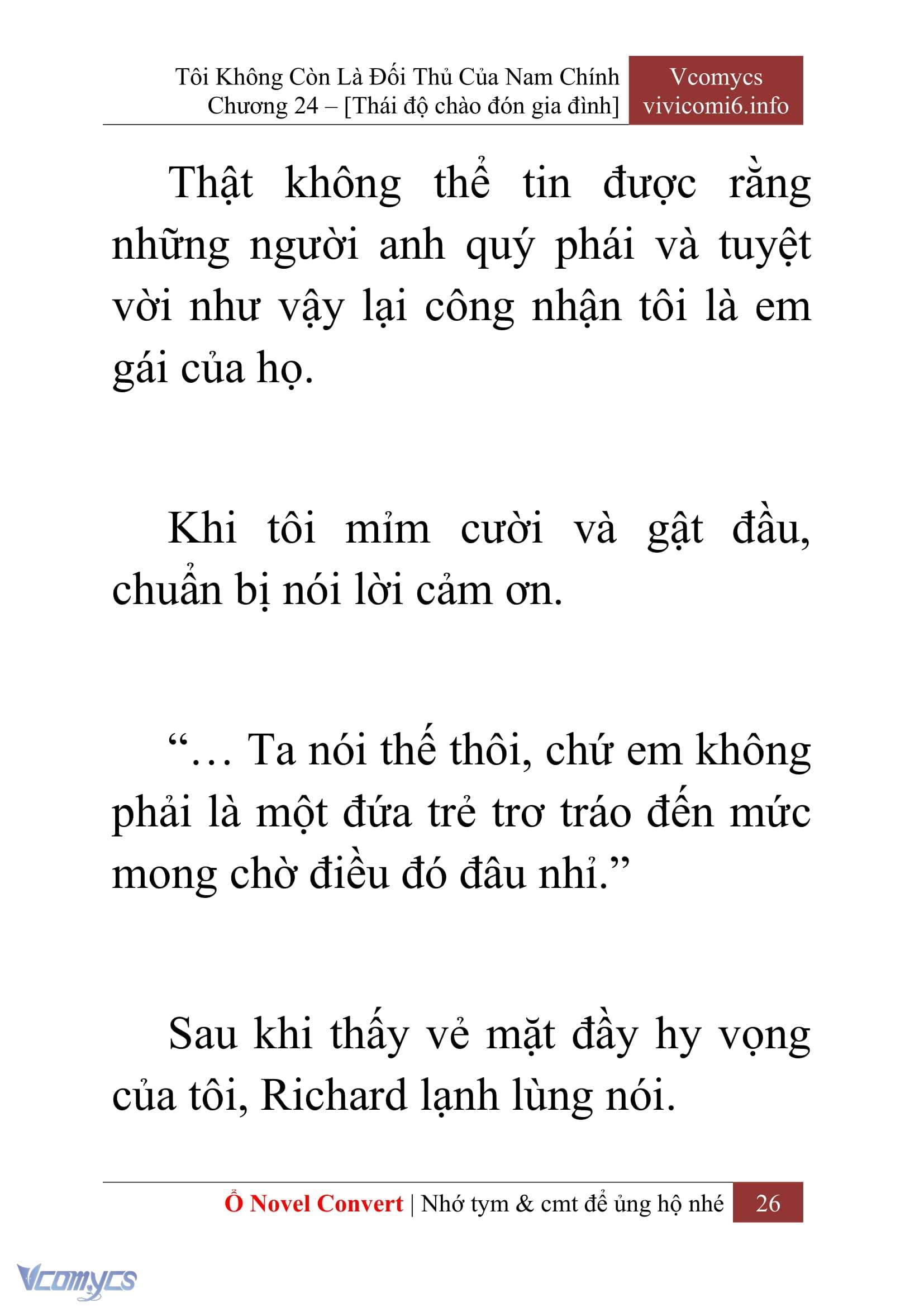 [Novel] Tôi Không Còn Là Đối Thủ Của Nam Chính Chapter  24 - 28