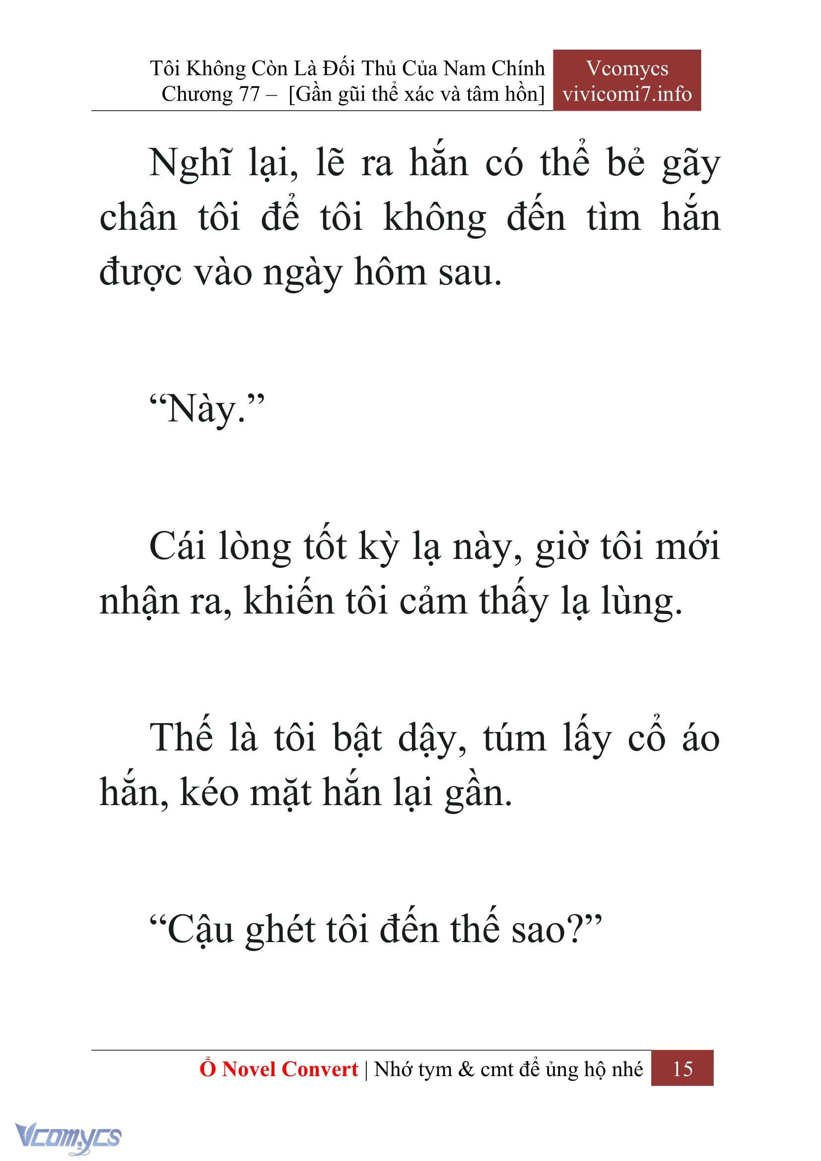 [Novel] Tôi Không Còn Là Đối Thủ Của Nam Chính Chapter  77 - 17