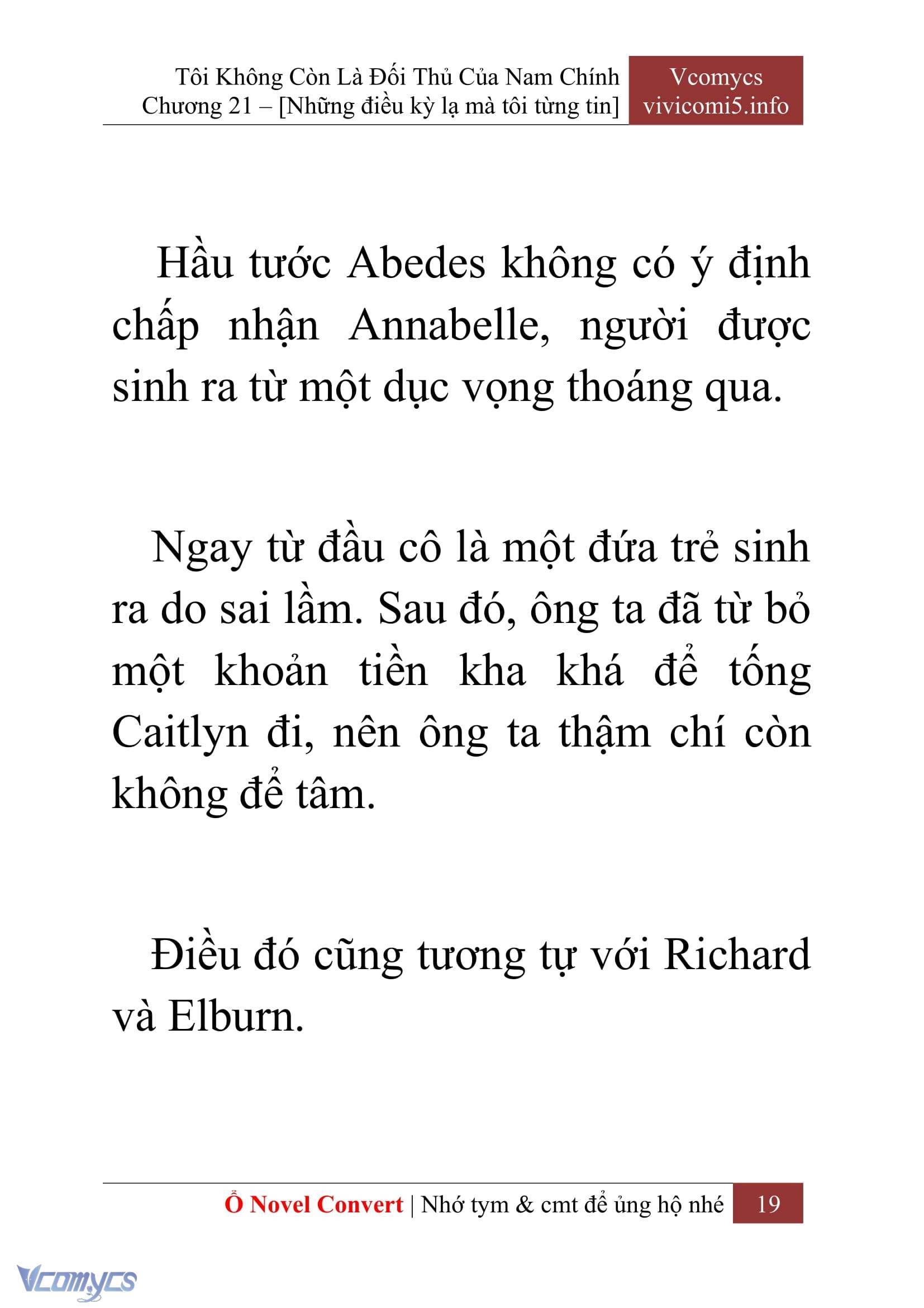 [Novel] Tôi Không Còn Là Đối Thủ Của Nam Chính Chapter  21 - 21