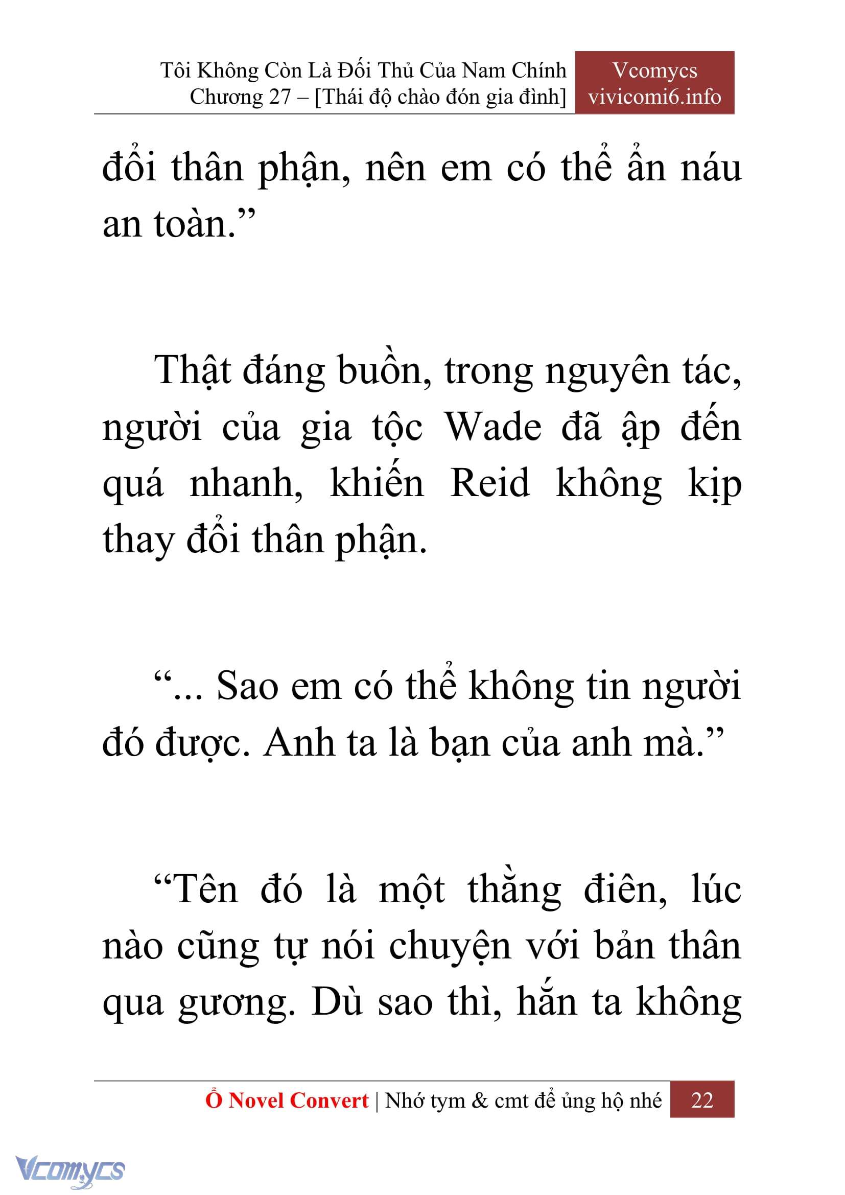 [Novel] Tôi Không Còn Là Đối Thủ Của Nam Chính Chapter  27 - 24