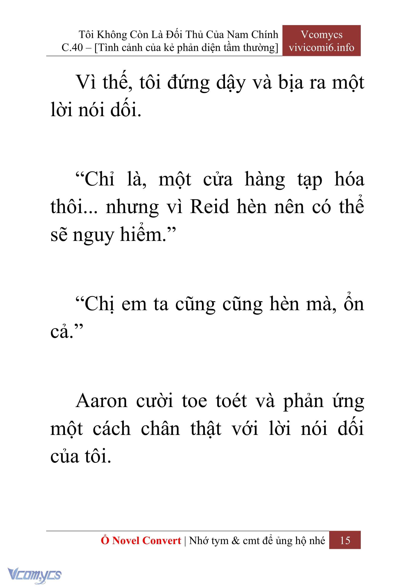 [Novel] Tôi Không Còn Là Đối Thủ Của Nam Chính Chapter  40 - 17