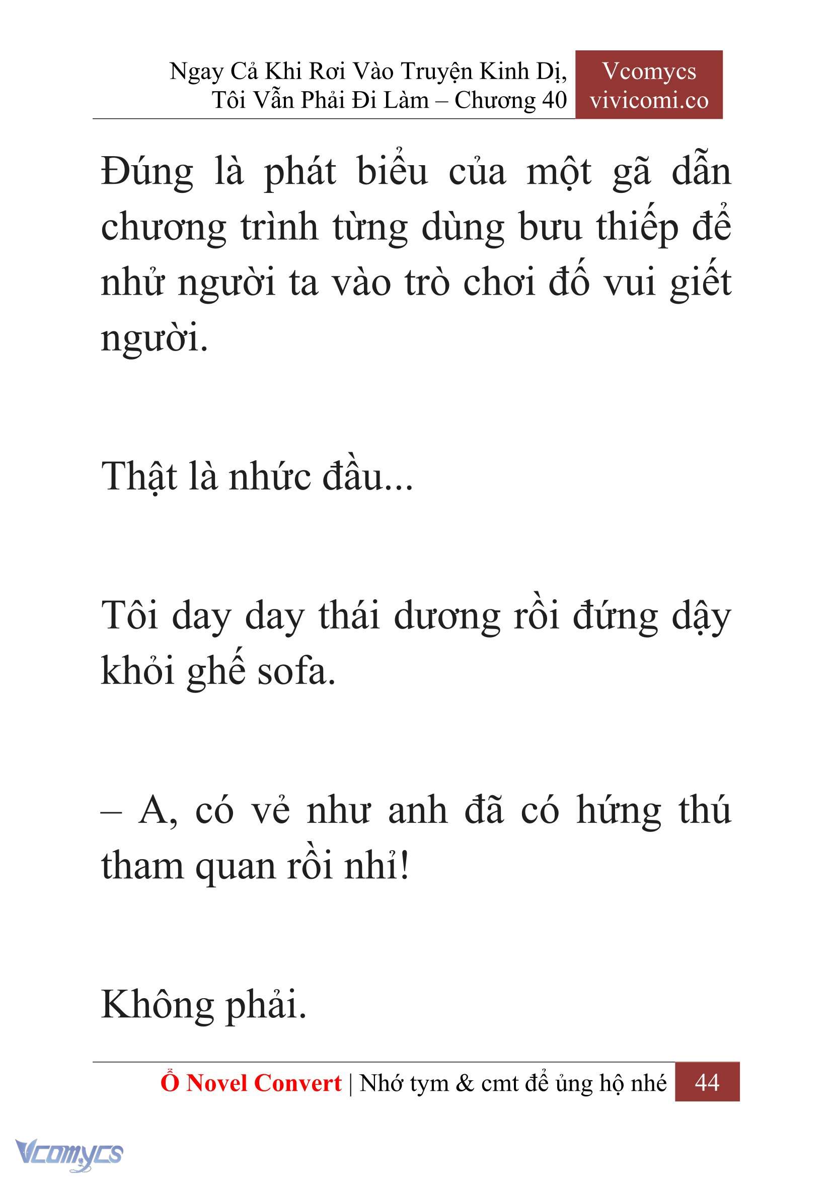 [Novel] Ngay Cả Khi Rơi Vào Truyện Kinh Dị, Tôi Vẫn Phải Đi Làm Chapter  40 - 46