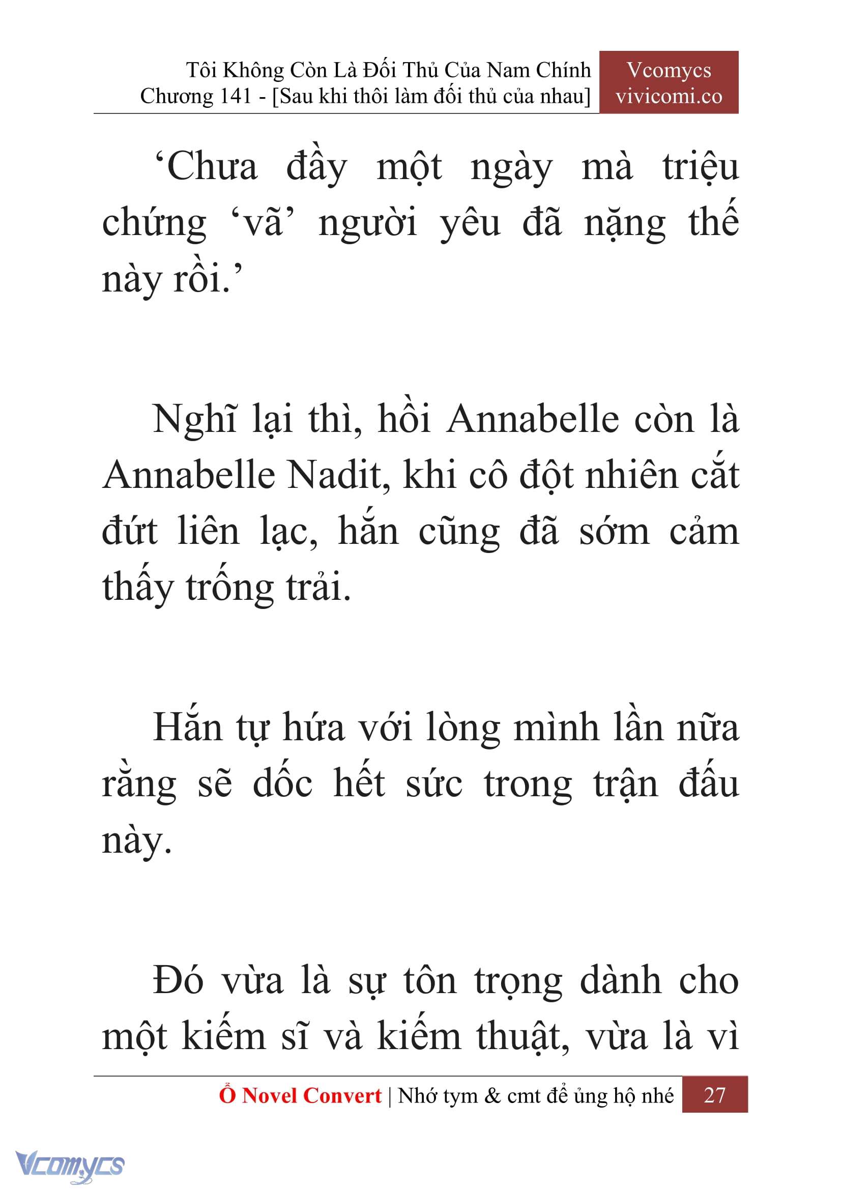 [Novel] Tôi Không Còn Là Đối Thủ Của Nam Chính Chapter  141 - 29