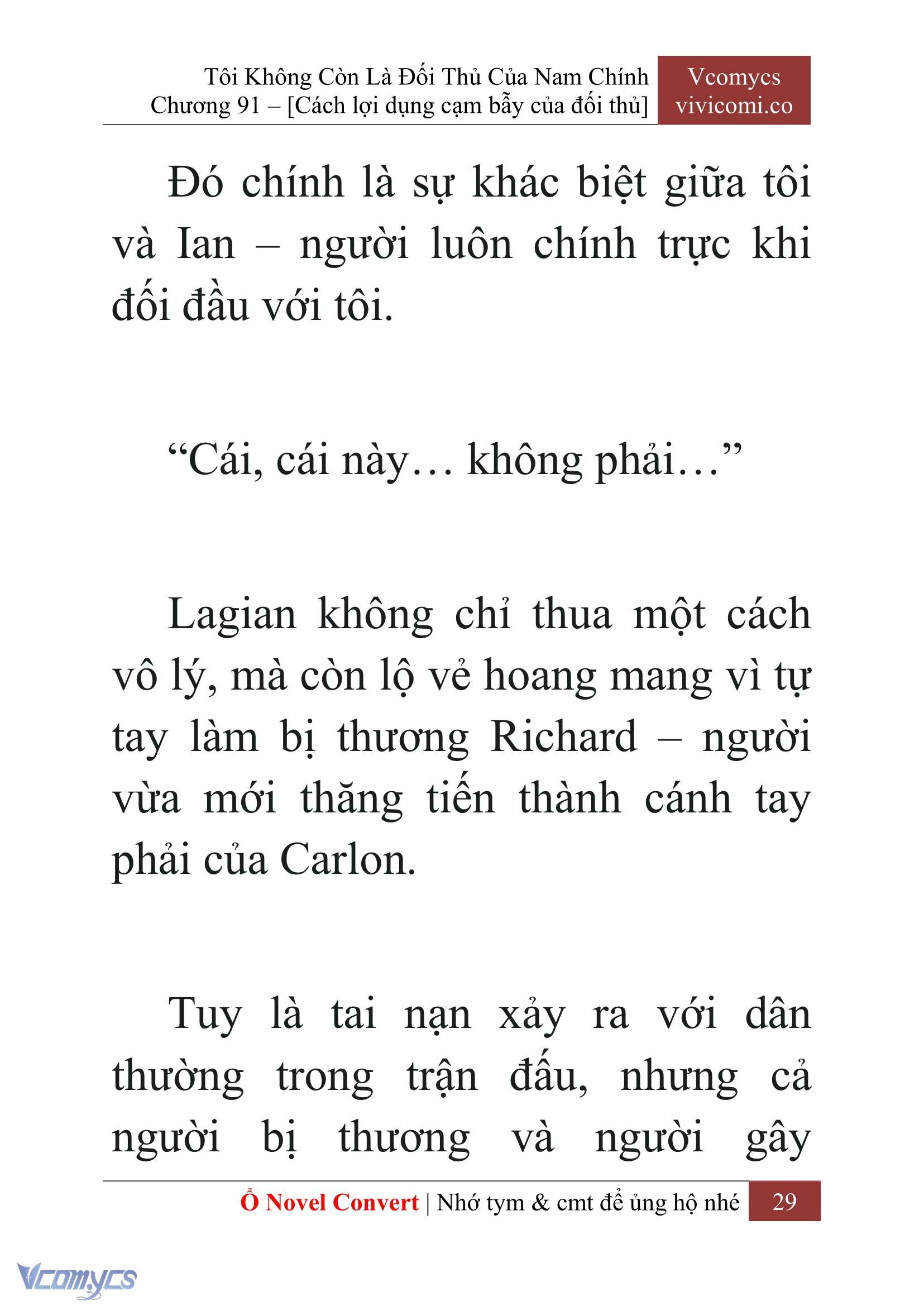 [Novel] Tôi Không Còn Là Đối Thủ Của Nam Chính Chapter  91 - 31