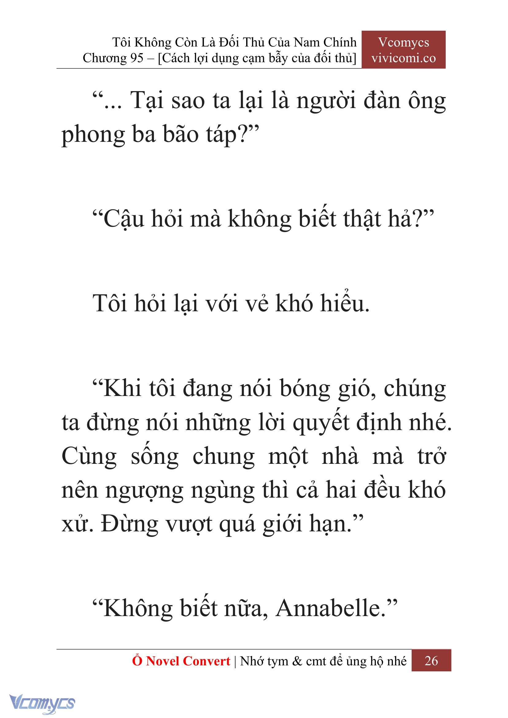 [Novel] Tôi Không Còn Là Đối Thủ Của Nam Chính Chapter  95 - 28