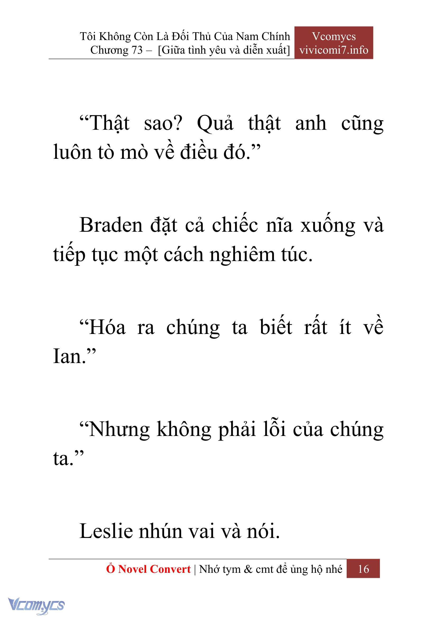 [Novel] Tôi Không Còn Là Đối Thủ Của Nam Chính Chapter  73 - 18