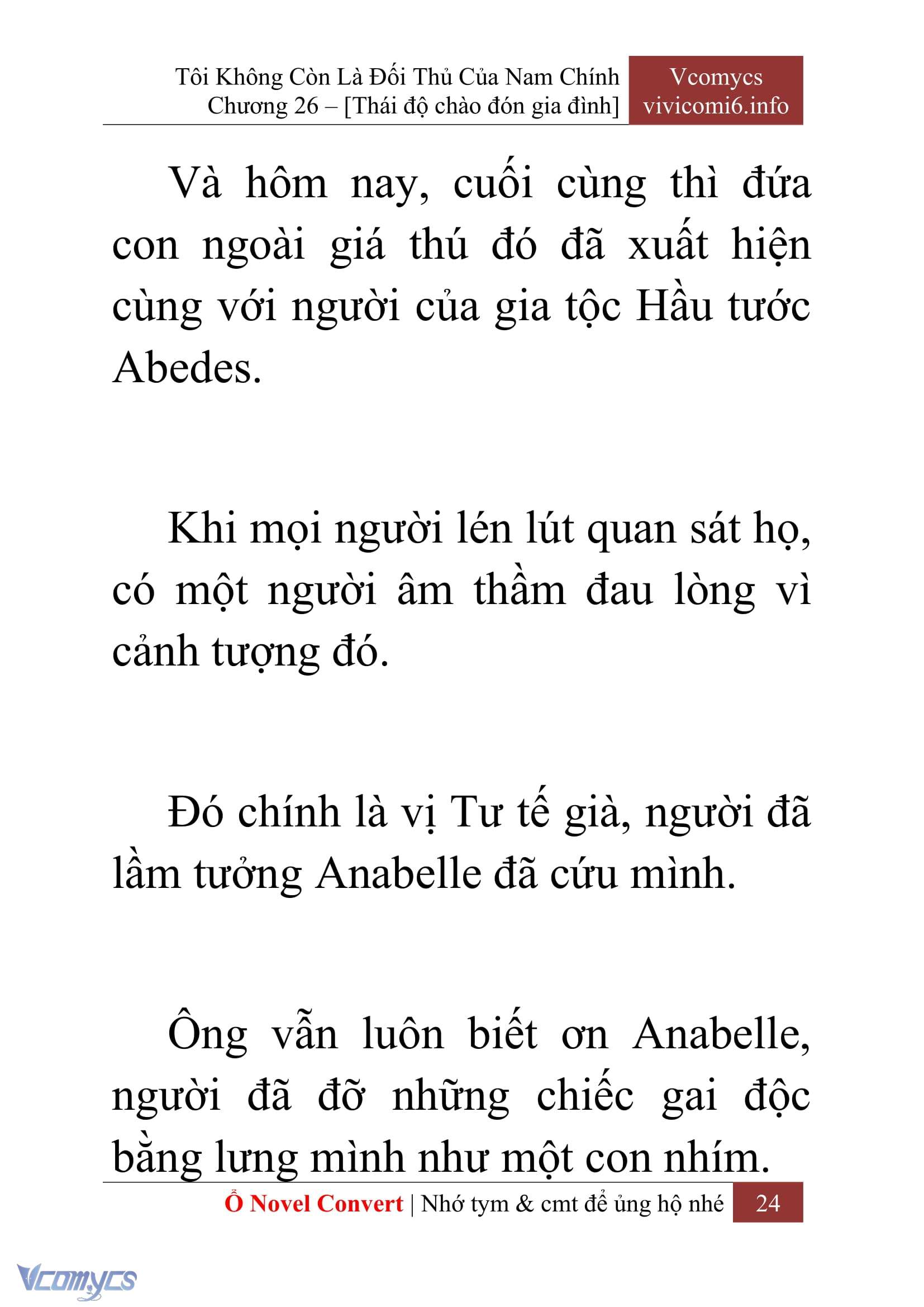 [Novel] Tôi Không Còn Là Đối Thủ Của Nam Chính Chapter  26 - 26