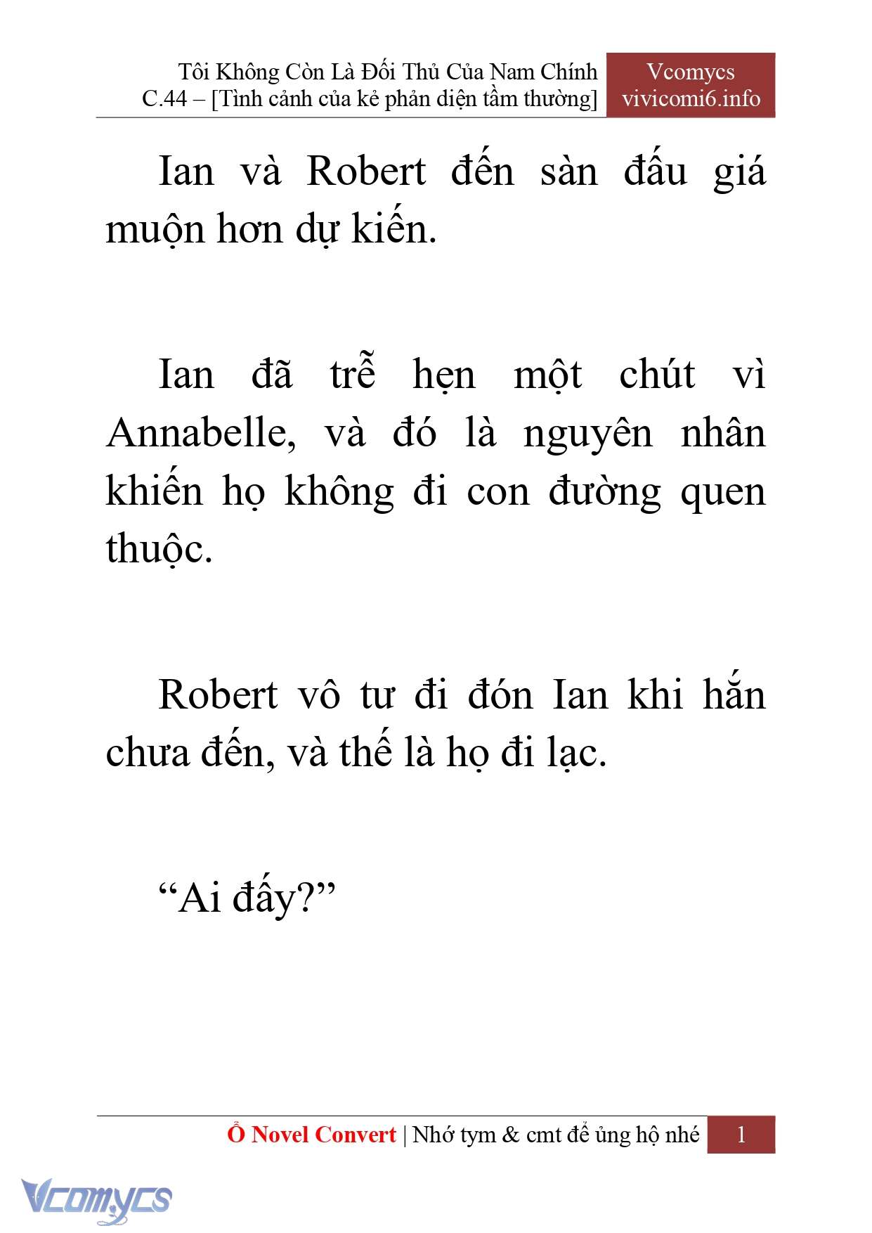 [Novel] Tôi Không Còn Là Đối Thủ Của Nam Chính Chapter  44 - 3
