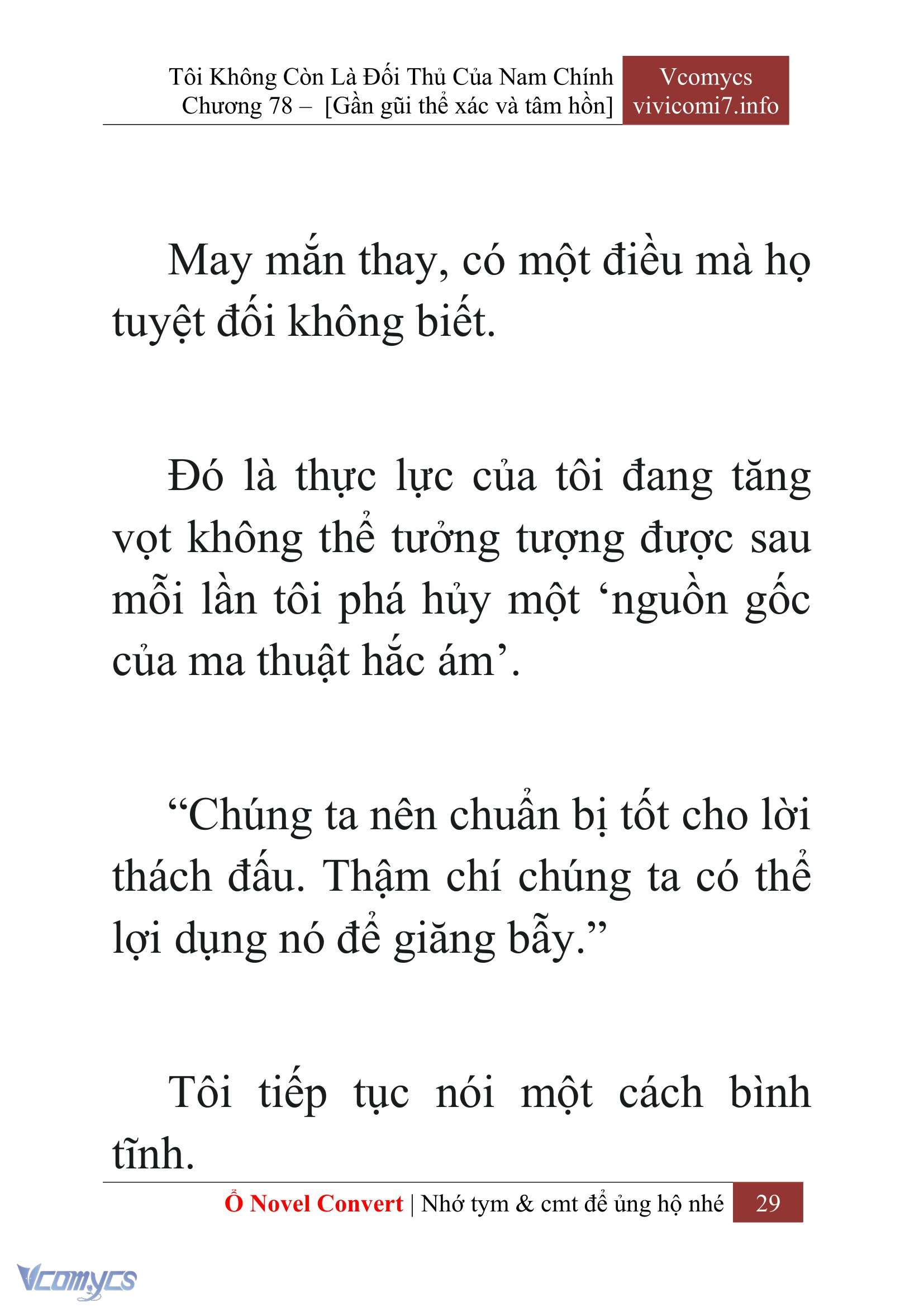 [Novel] Tôi Không Còn Là Đối Thủ Của Nam Chính Chapter  78 - 31