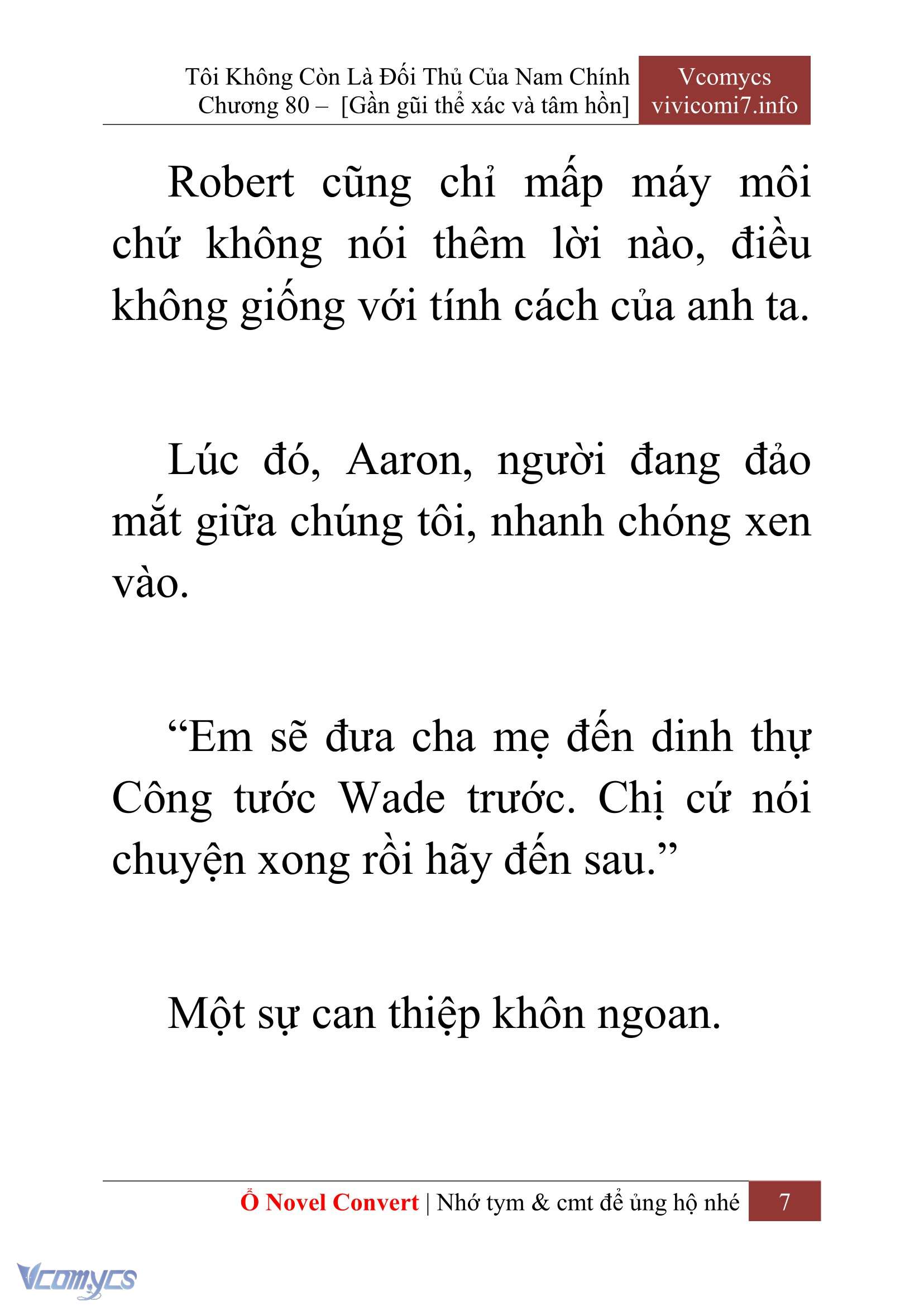[Novel] Tôi Không Còn Là Đối Thủ Của Nam Chính Chapter  80 - 9