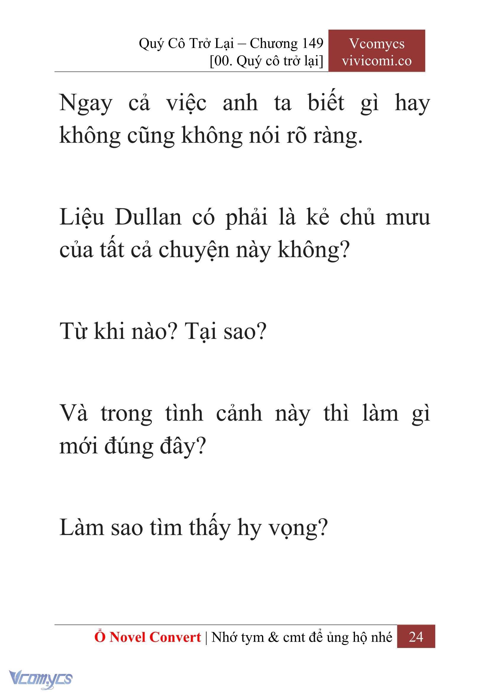 [Novel] Quý Cô Trở Lại Chapter  149 - 26