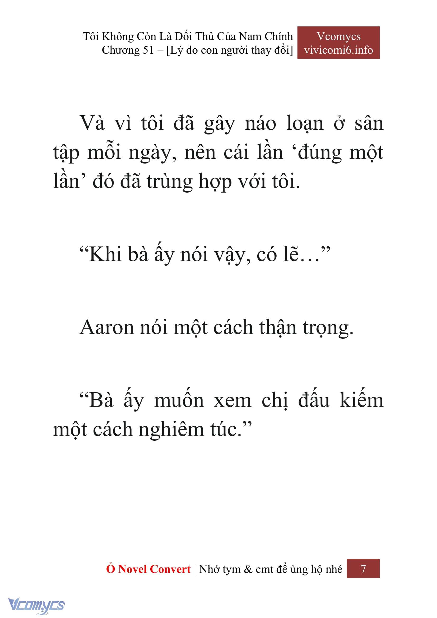 [Novel] Tôi Không Còn Là Đối Thủ Của Nam Chính Chapter  51 - 9