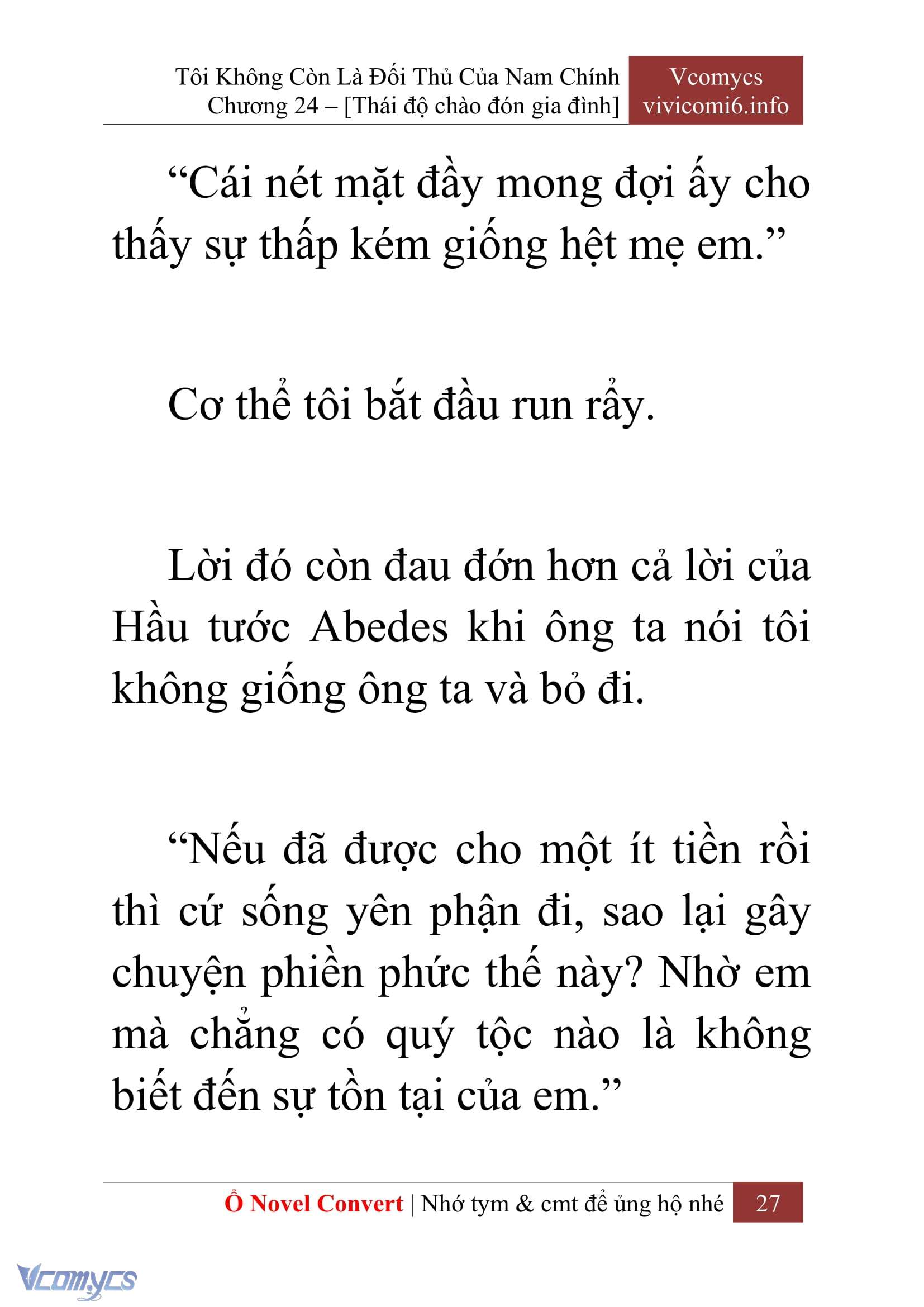 [Novel] Tôi Không Còn Là Đối Thủ Của Nam Chính Chapter  24 - 29