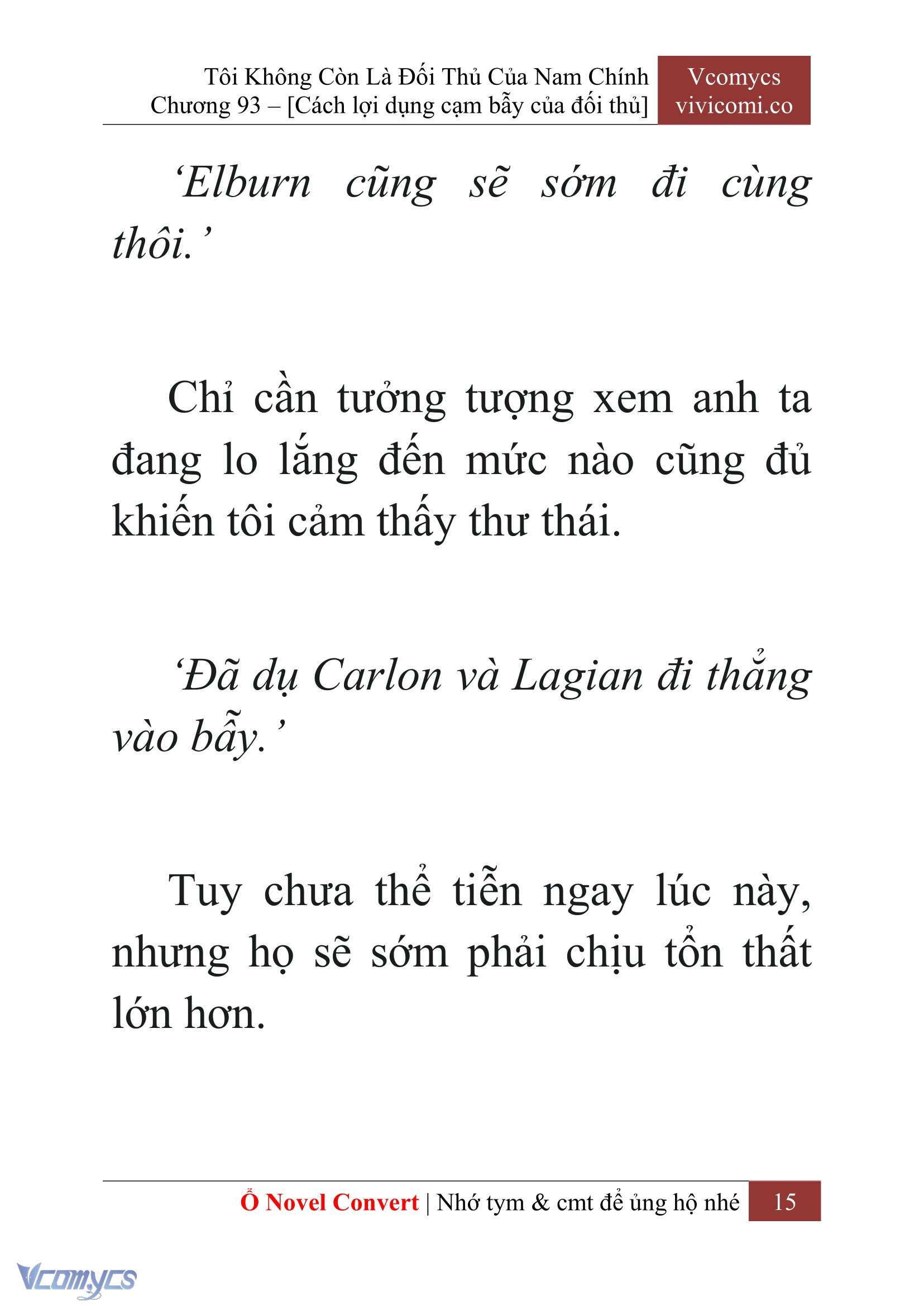 [Novel] Tôi Không Còn Là Đối Thủ Của Nam Chính Chapter  93 - 17