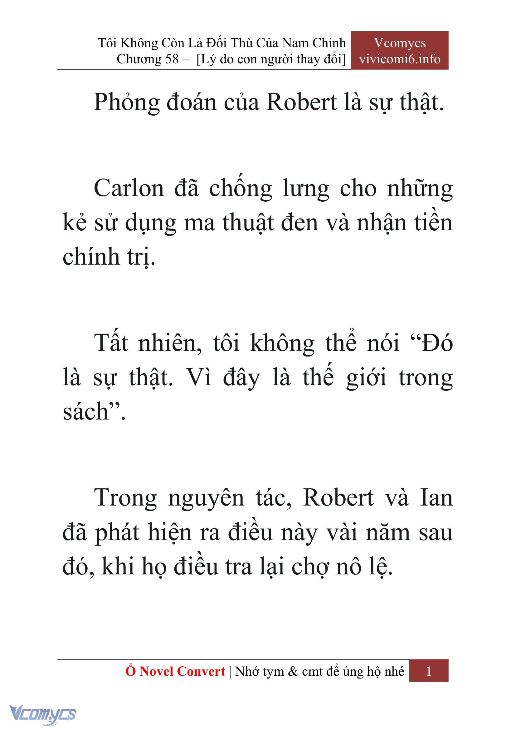 [Novel] Tôi Không Còn Là Đối Thủ Của Nam Chính Chapter  58 - 3