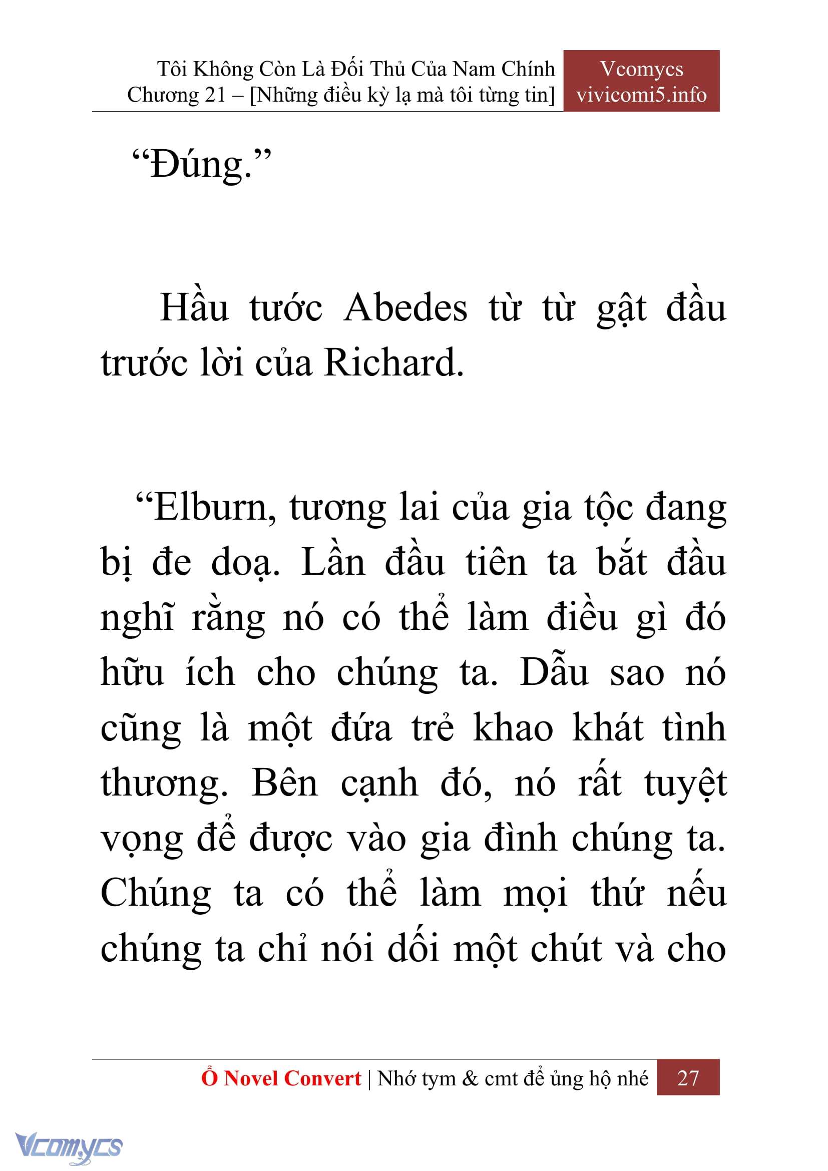 [Novel] Tôi Không Còn Là Đối Thủ Của Nam Chính Chapter  21 - 29