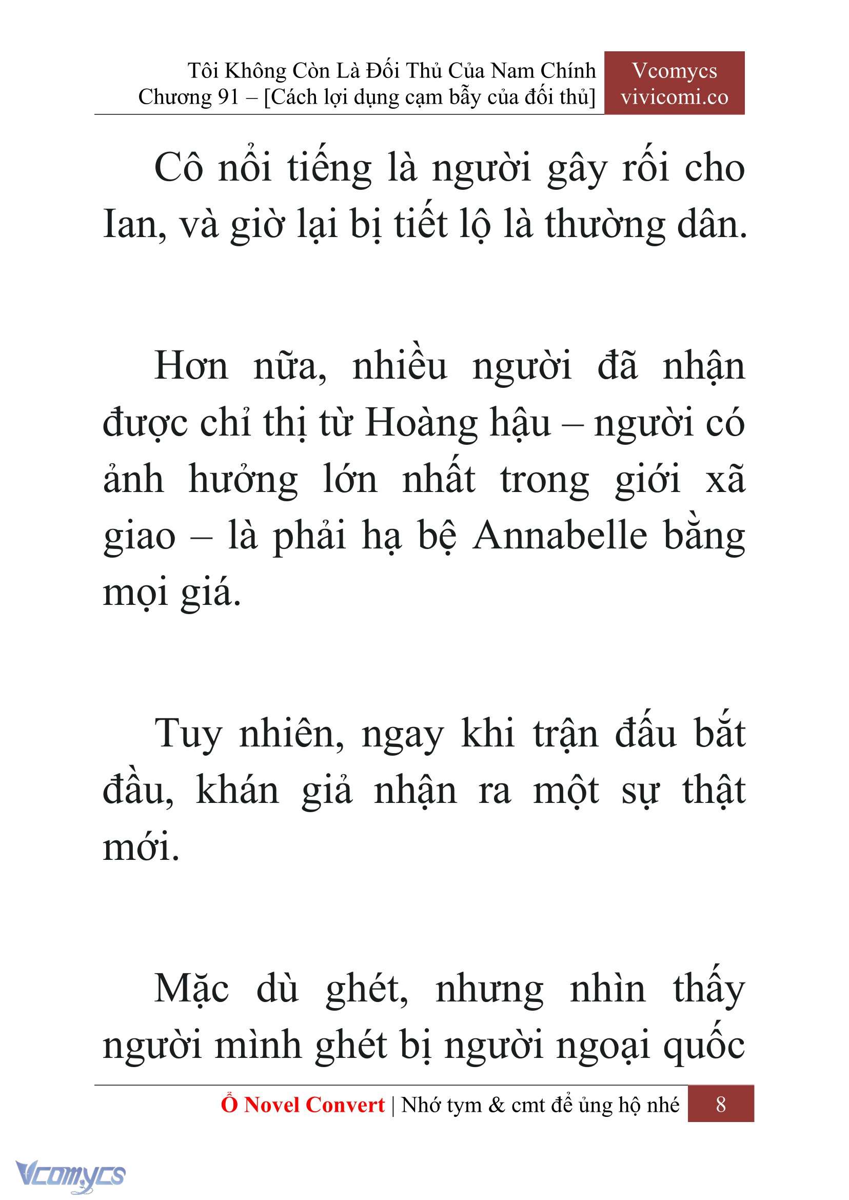 [Novel] Tôi Không Còn Là Đối Thủ Của Nam Chính Chapter  91 - 10