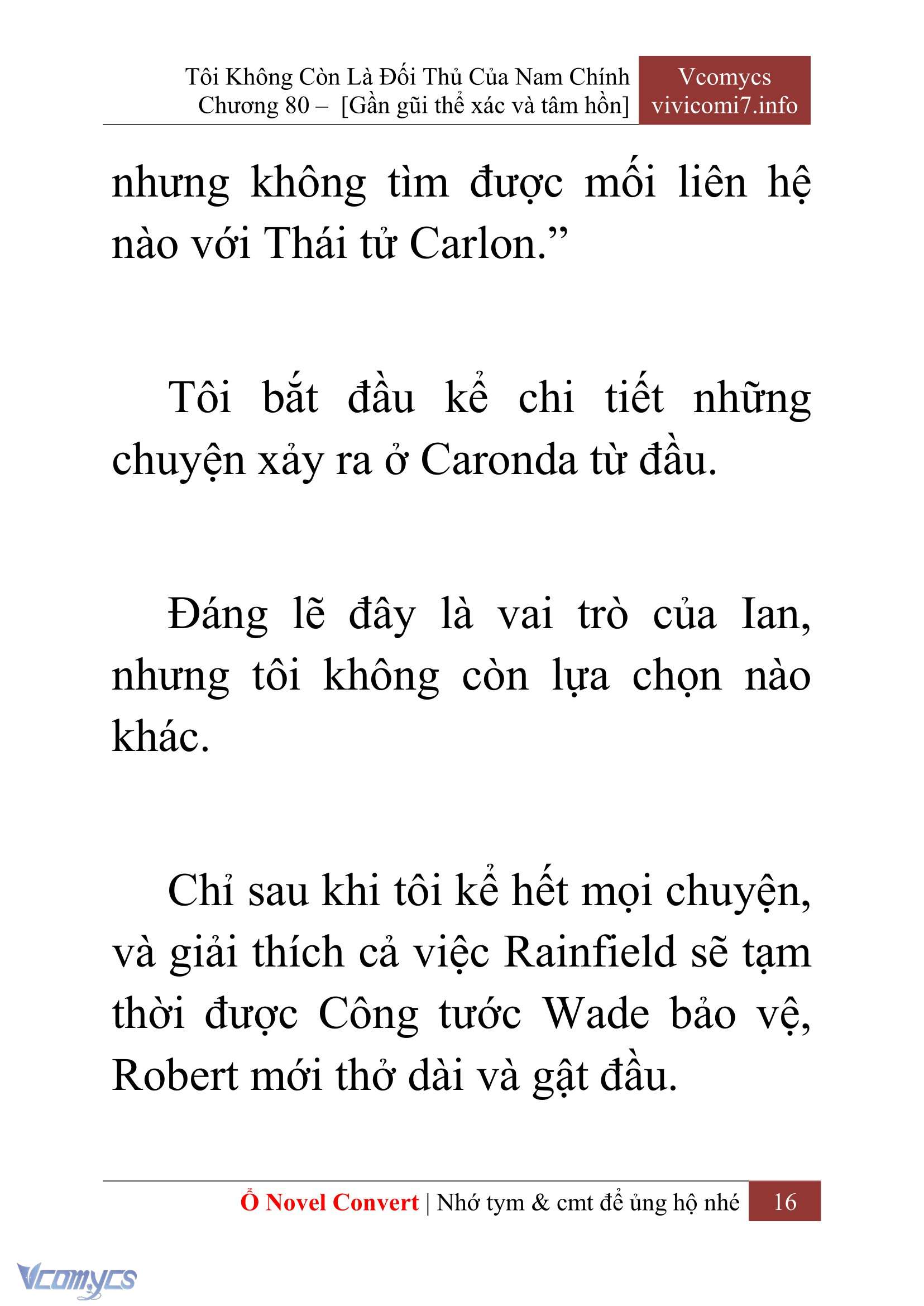 [Novel] Tôi Không Còn Là Đối Thủ Của Nam Chính Chapter  80 - 18