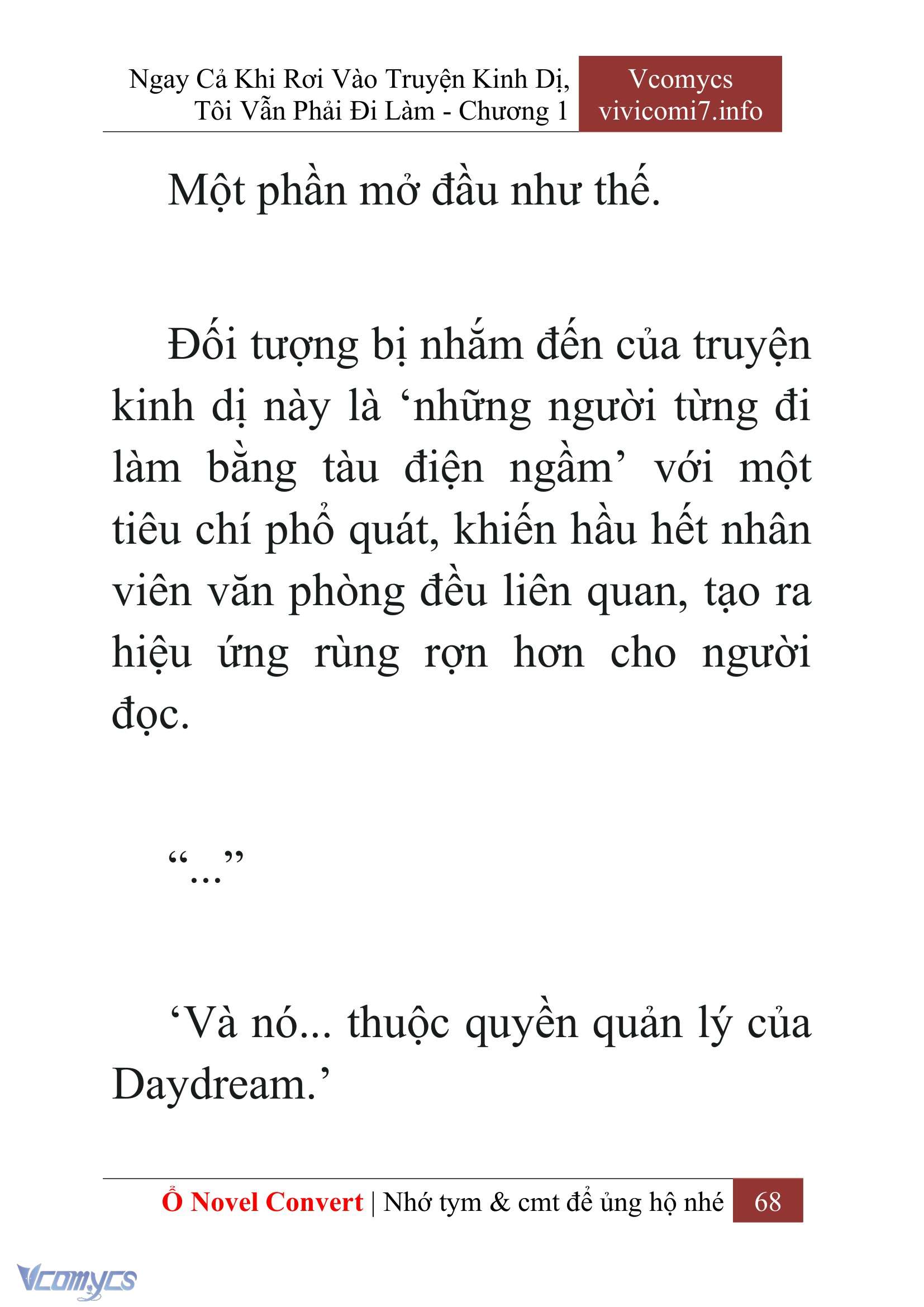 [Novel] Ngay Cả Khi Rơi Vào Truyện Kinh Dị, Tôi Vẫn Phải Đi Làm Chapter  1 - 70