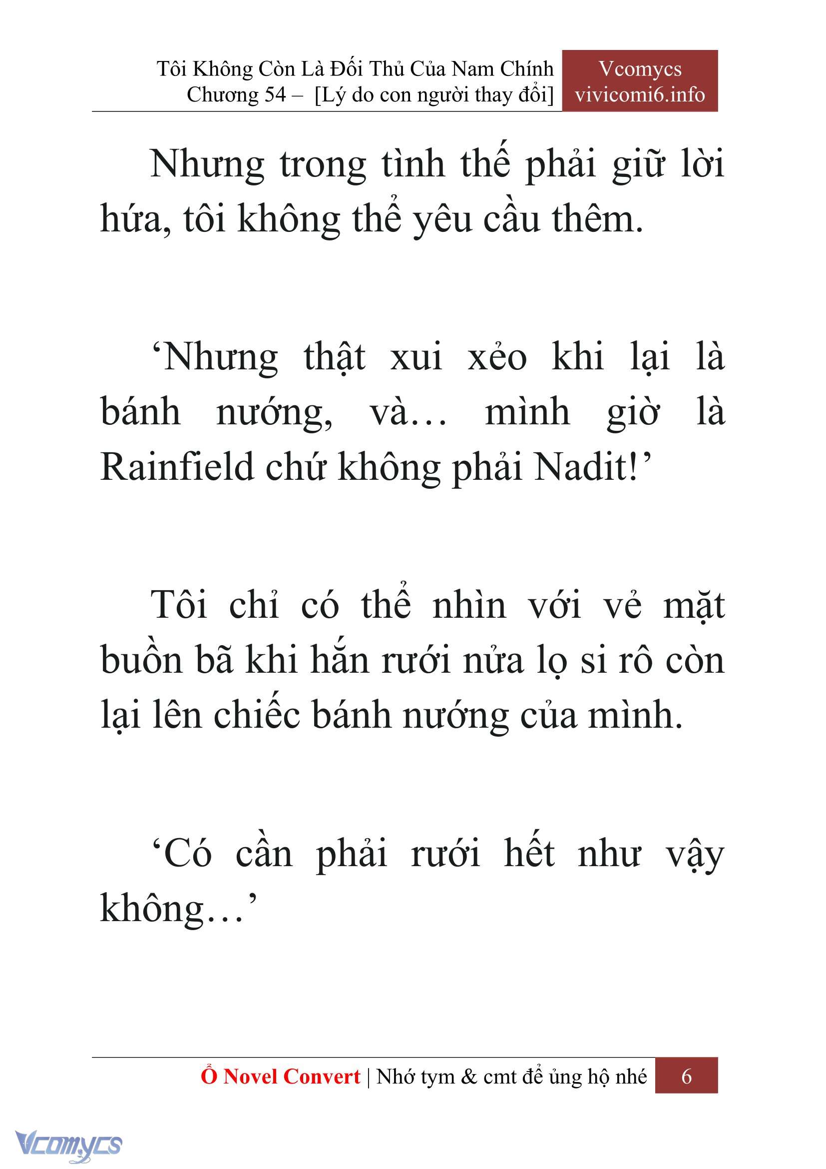 [Novel] Tôi Không Còn Là Đối Thủ Của Nam Chính Chapter  54 - 8