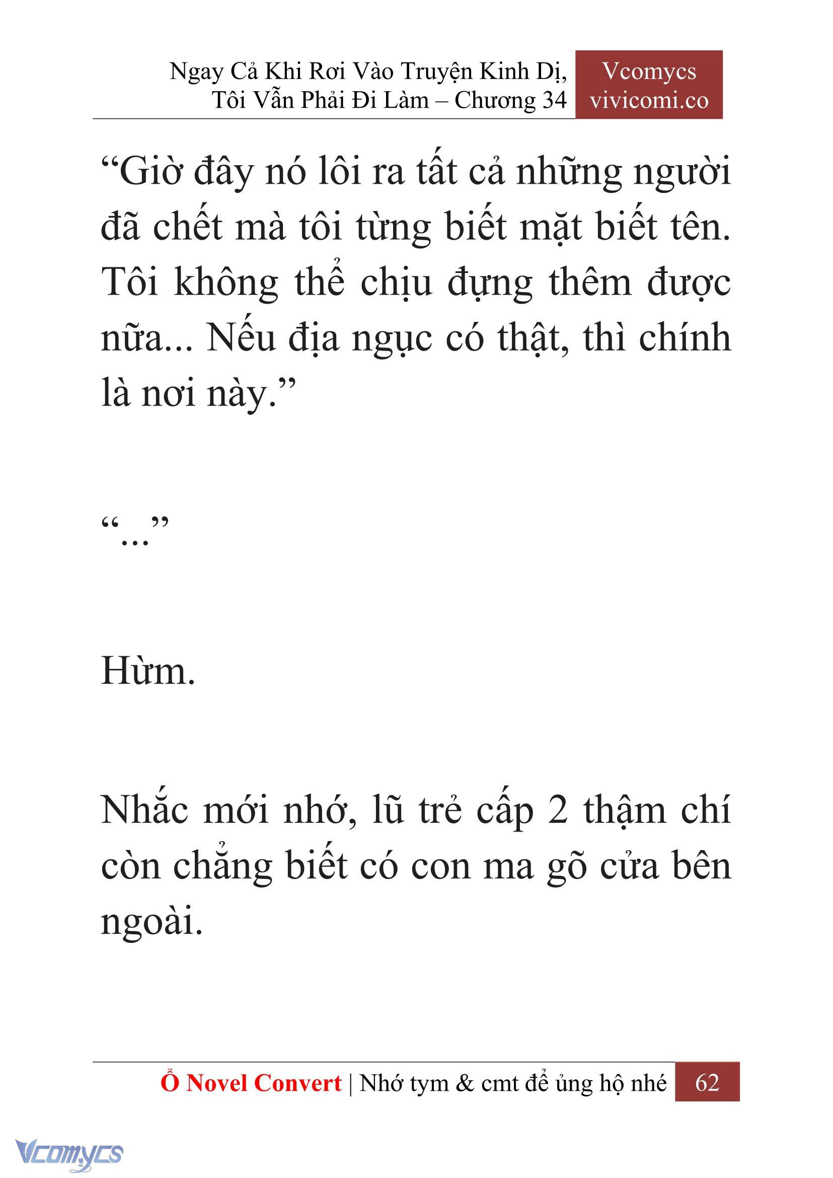 [Novel] Ngay Cả Khi Rơi Vào Truyện Kinh Dị, Tôi Vẫn Phải Đi Làm Chapter  34 - 64