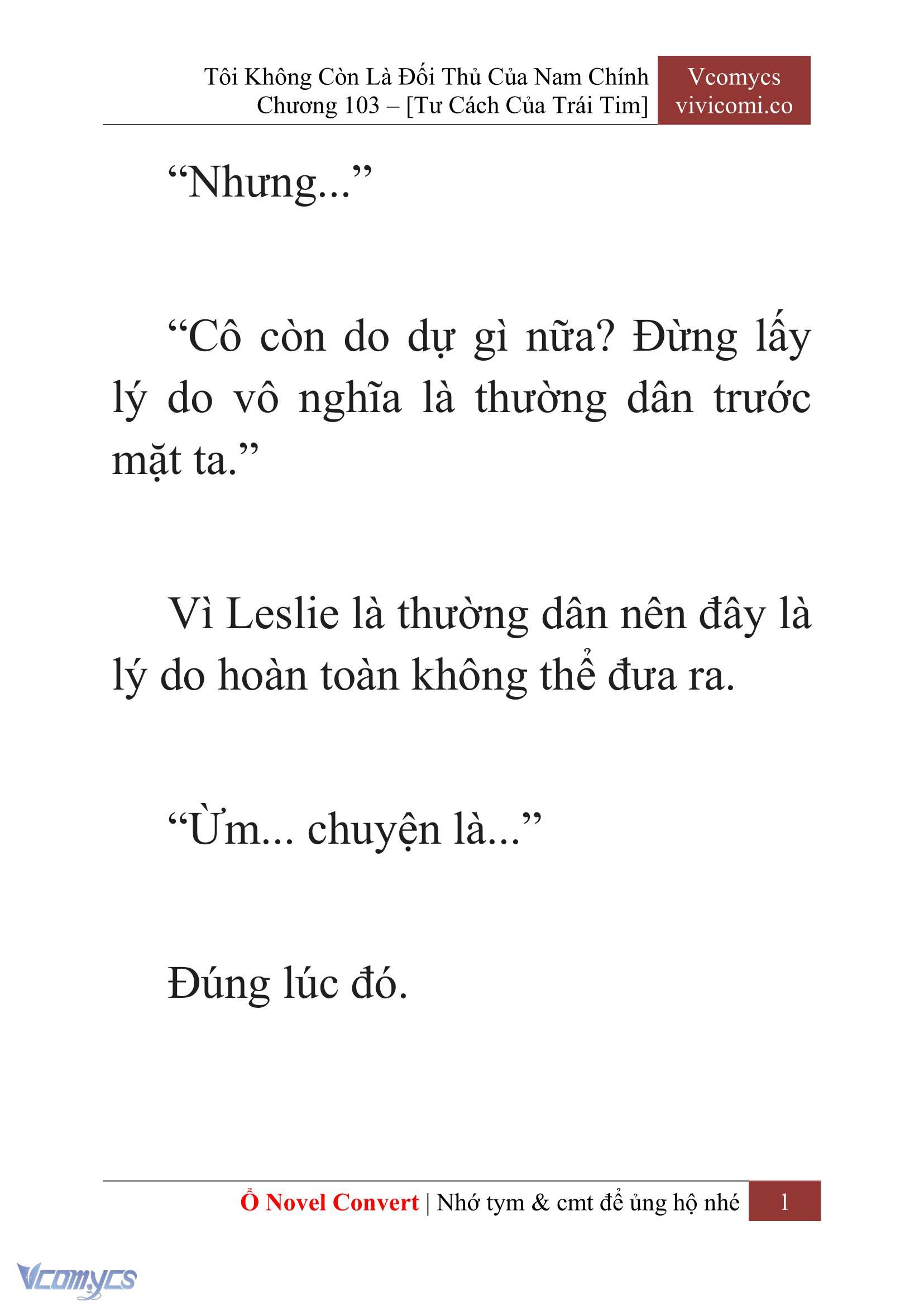 [Novel] Tôi Không Còn Là Đối Thủ Của Nam Chính Chapter  103 - 3
