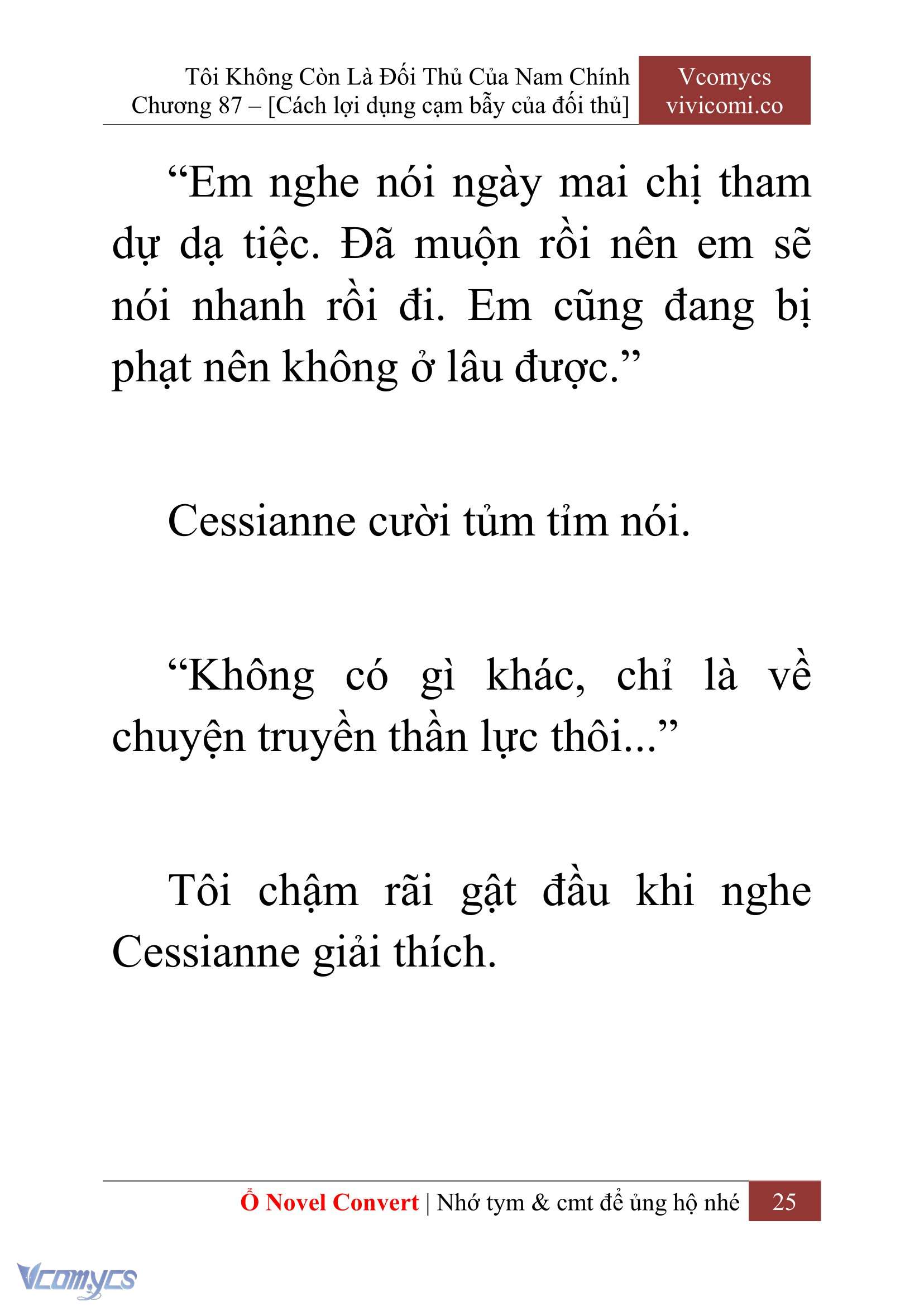 [Novel] Tôi Không Còn Là Đối Thủ Của Nam Chính Chapter  87 - 27