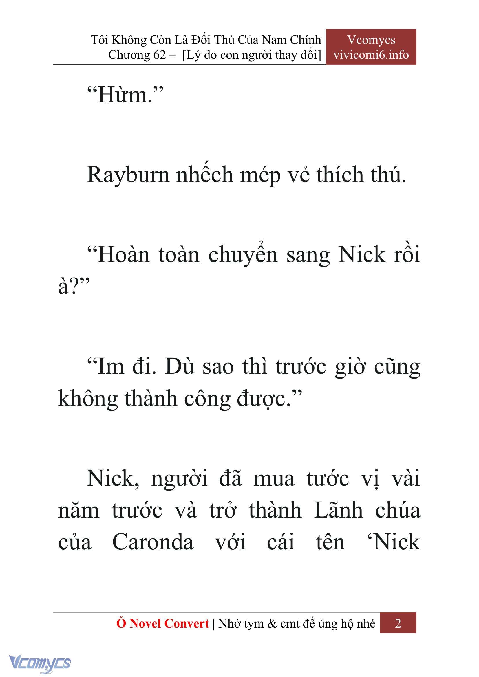 [Novel] Tôi Không Còn Là Đối Thủ Của Nam Chính Chapter  62 - 4