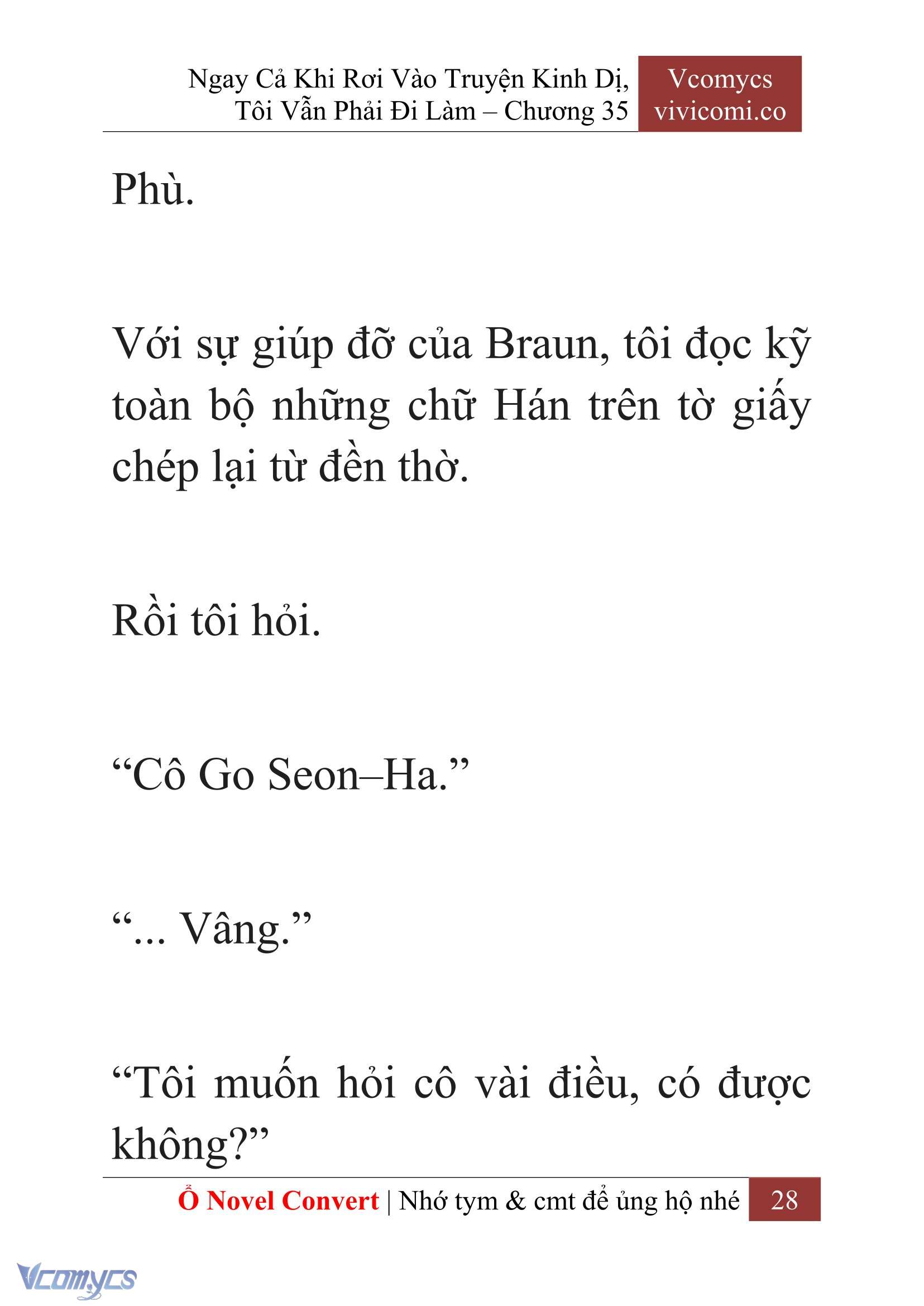 [Novel] Ngay Cả Khi Rơi Vào Truyện Kinh Dị, Tôi Vẫn Phải Đi Làm Chapter  35 - 30
