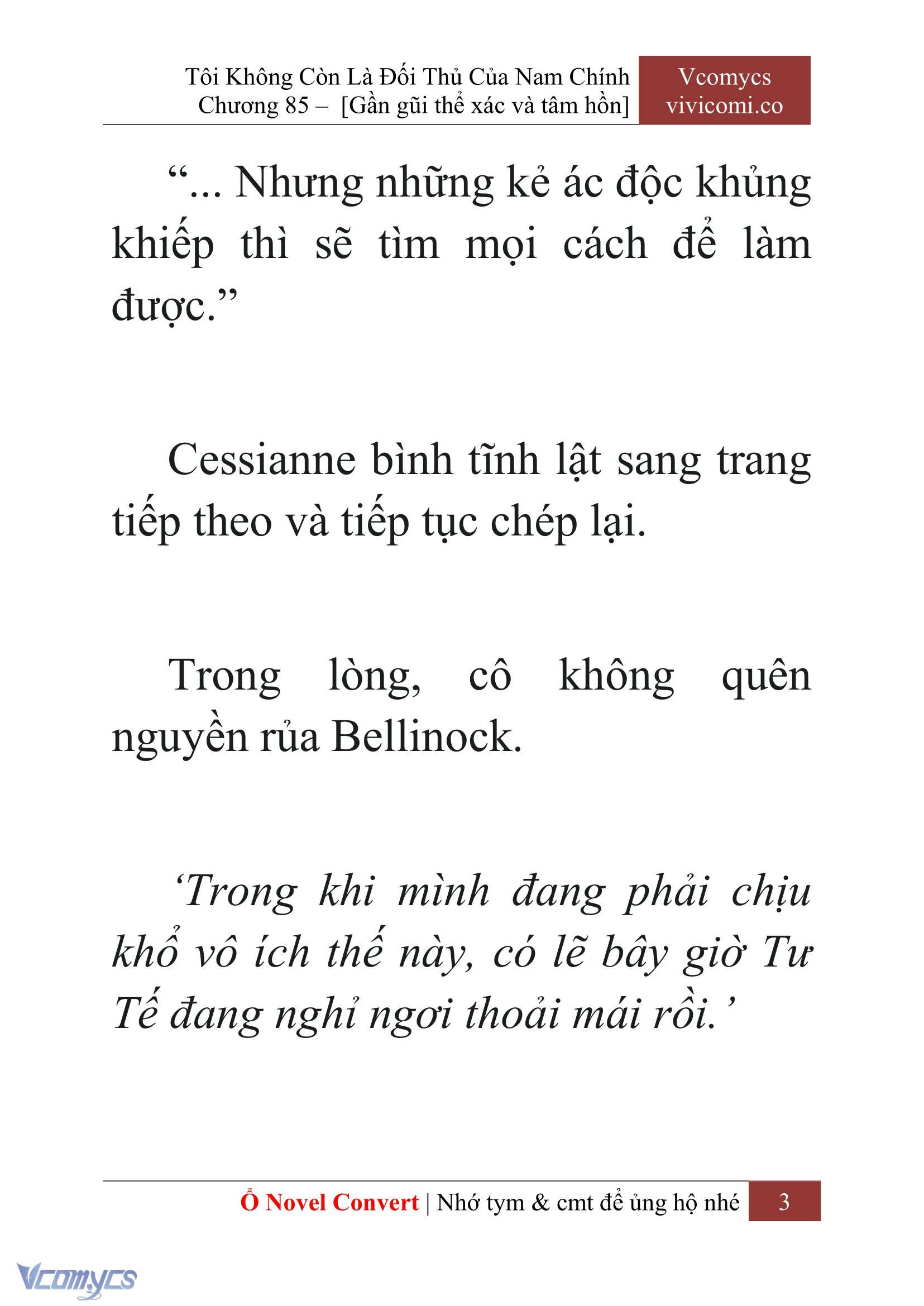 [Novel] Tôi Không Còn Là Đối Thủ Của Nam Chính Chapter  85 - 5