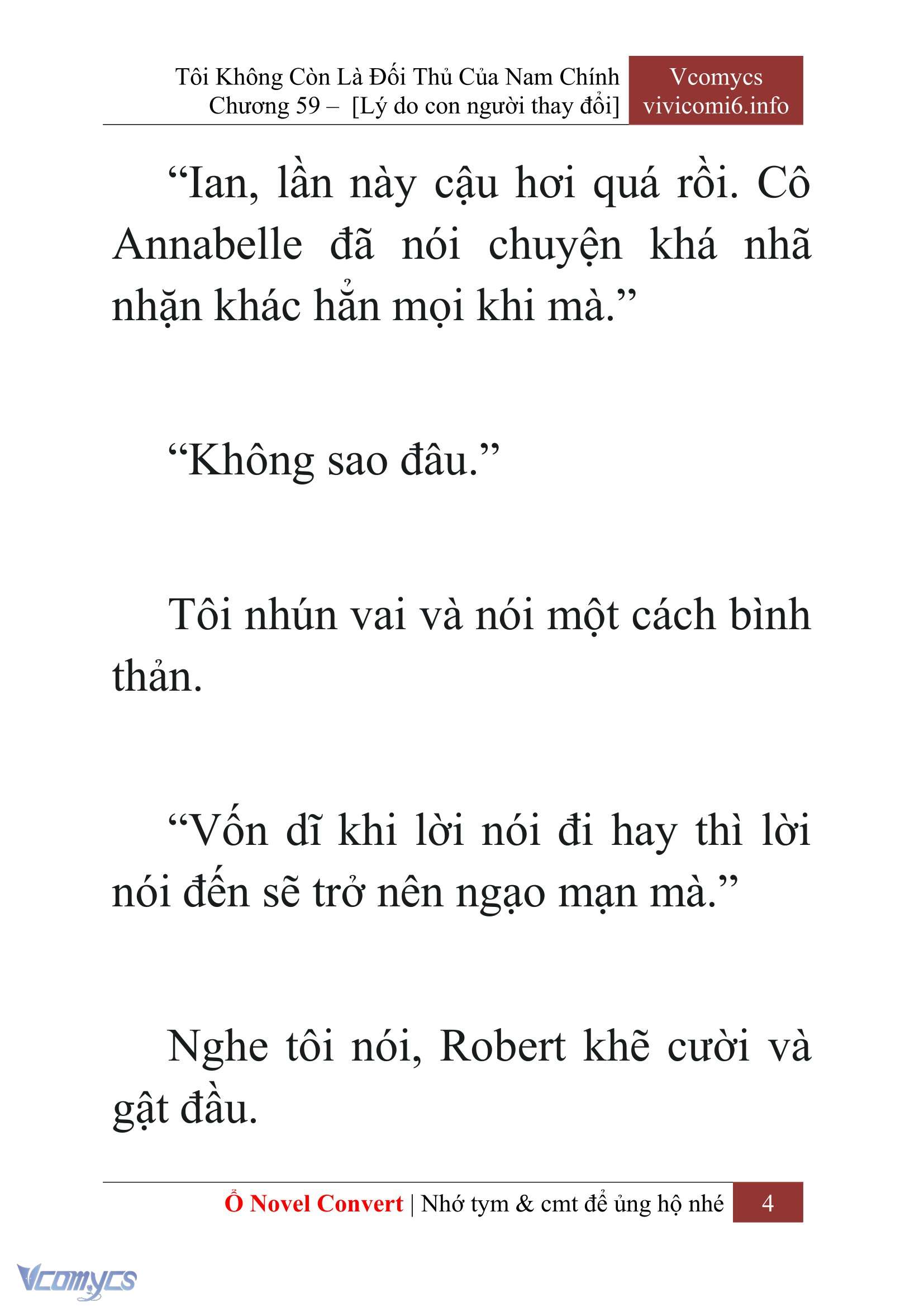 [Novel] Tôi Không Còn Là Đối Thủ Của Nam Chính Chapter  59 - 6