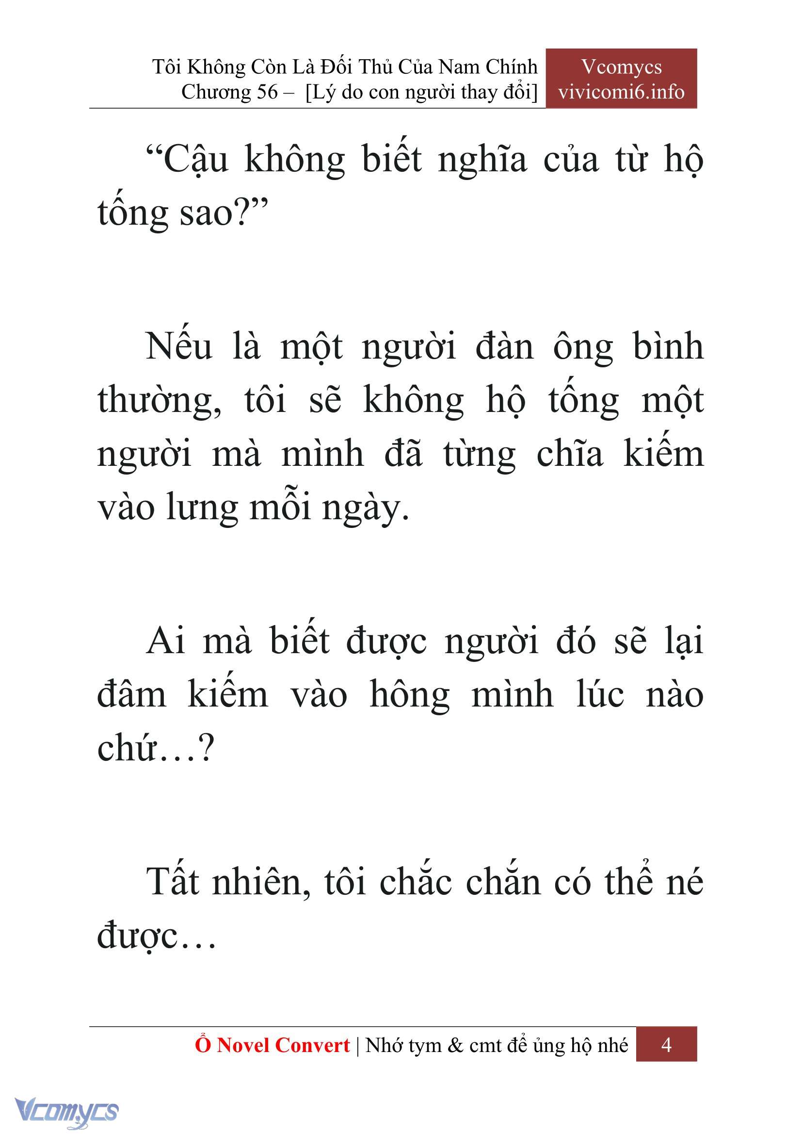 [Novel] Tôi Không Còn Là Đối Thủ Của Nam Chính Chapter  56 - 6