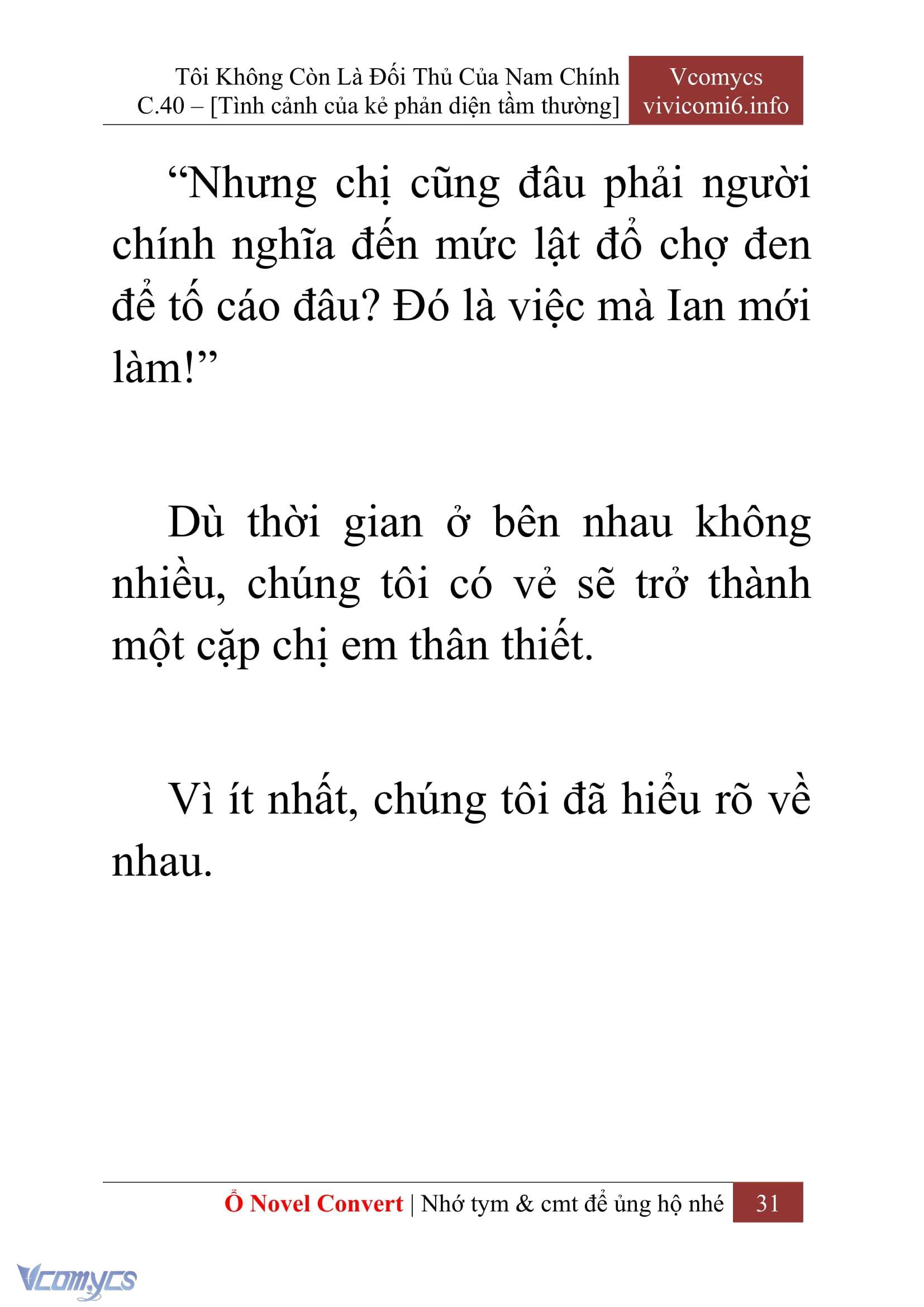 [Novel] Tôi Không Còn Là Đối Thủ Của Nam Chính Chapter  40 - 33