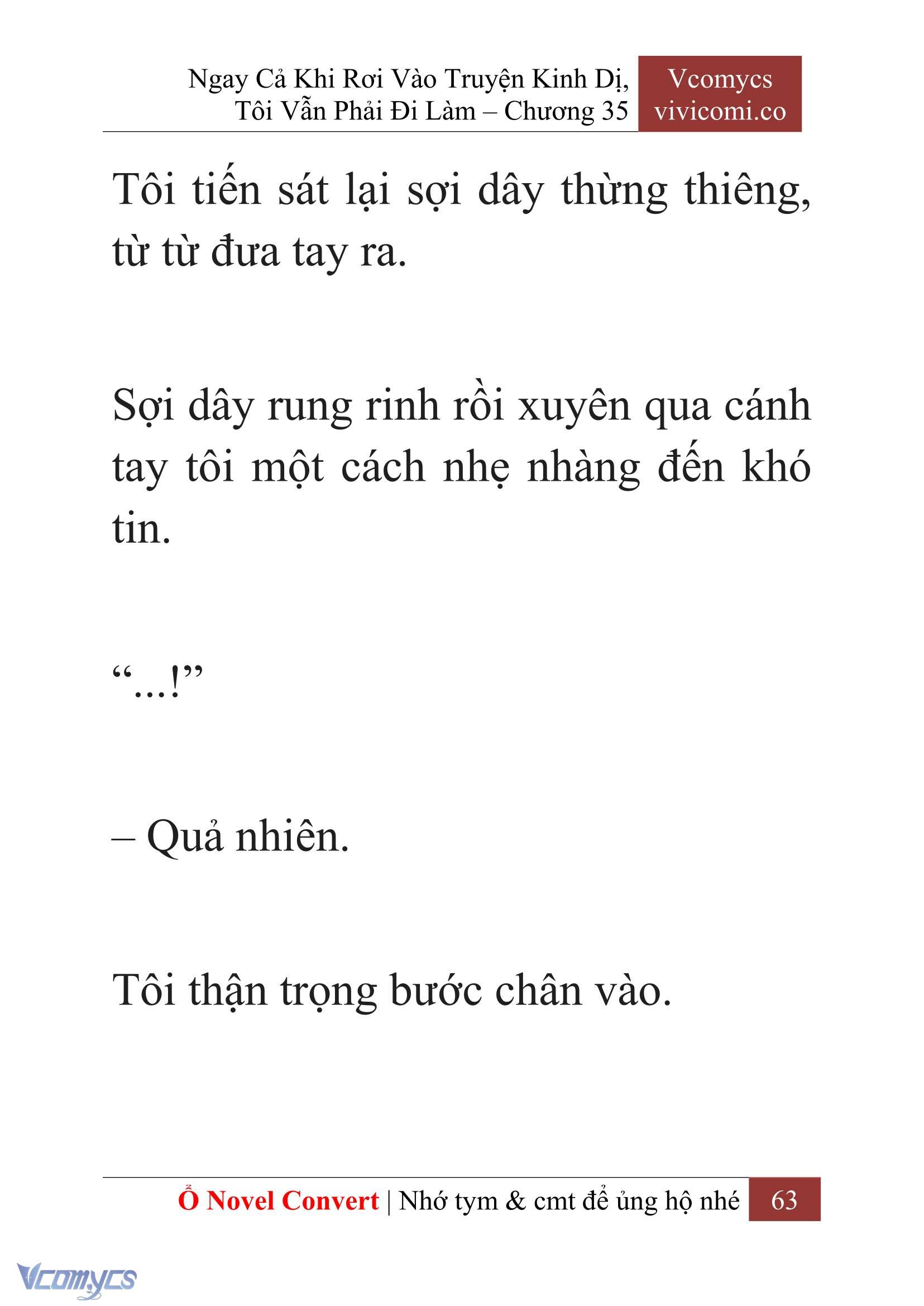 [Novel] Ngay Cả Khi Rơi Vào Truyện Kinh Dị, Tôi Vẫn Phải Đi Làm Chapter  35 - 65