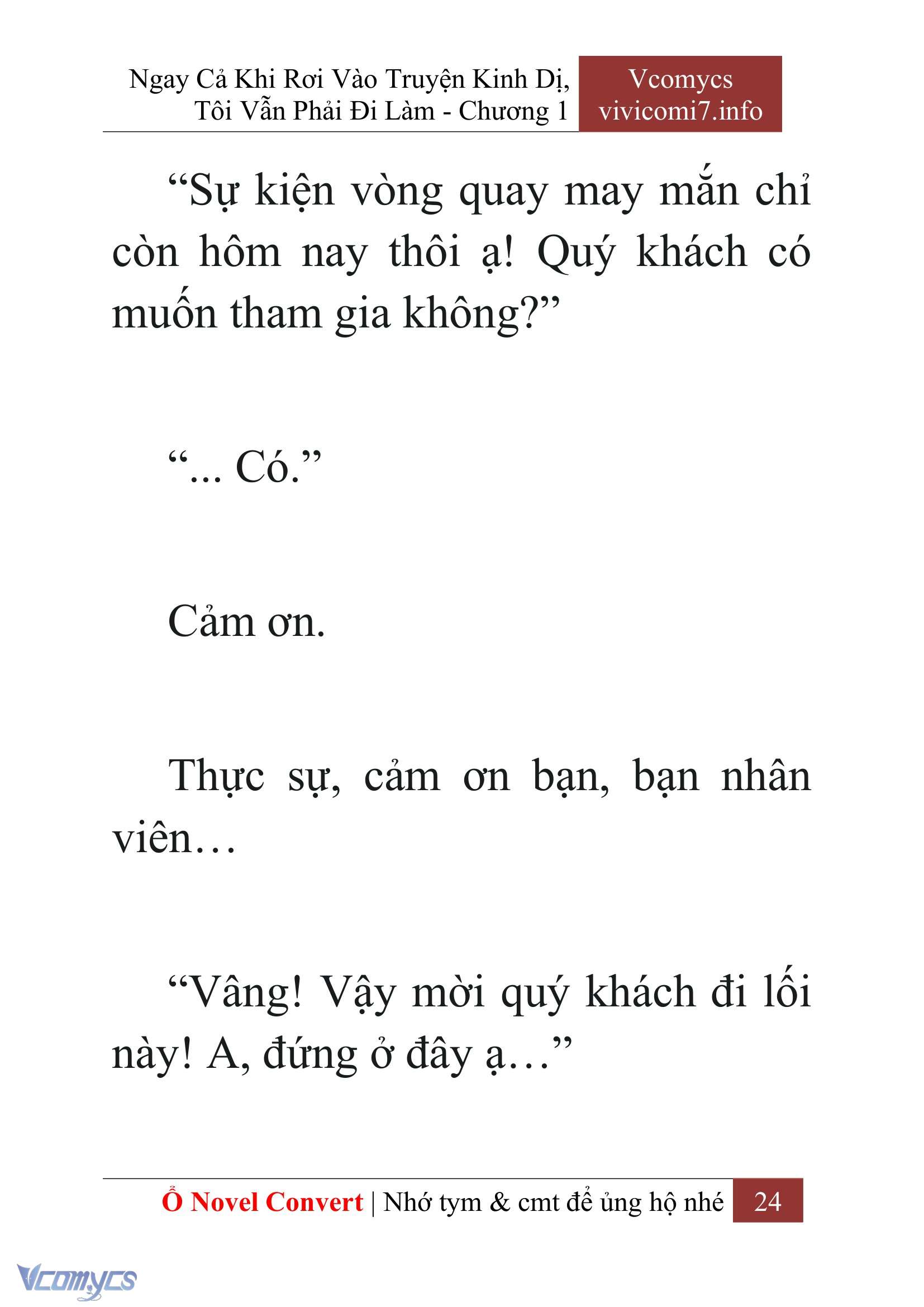 [Novel] Ngay Cả Khi Rơi Vào Truyện Kinh Dị, Tôi Vẫn Phải Đi Làm Chapter  1 - 26
