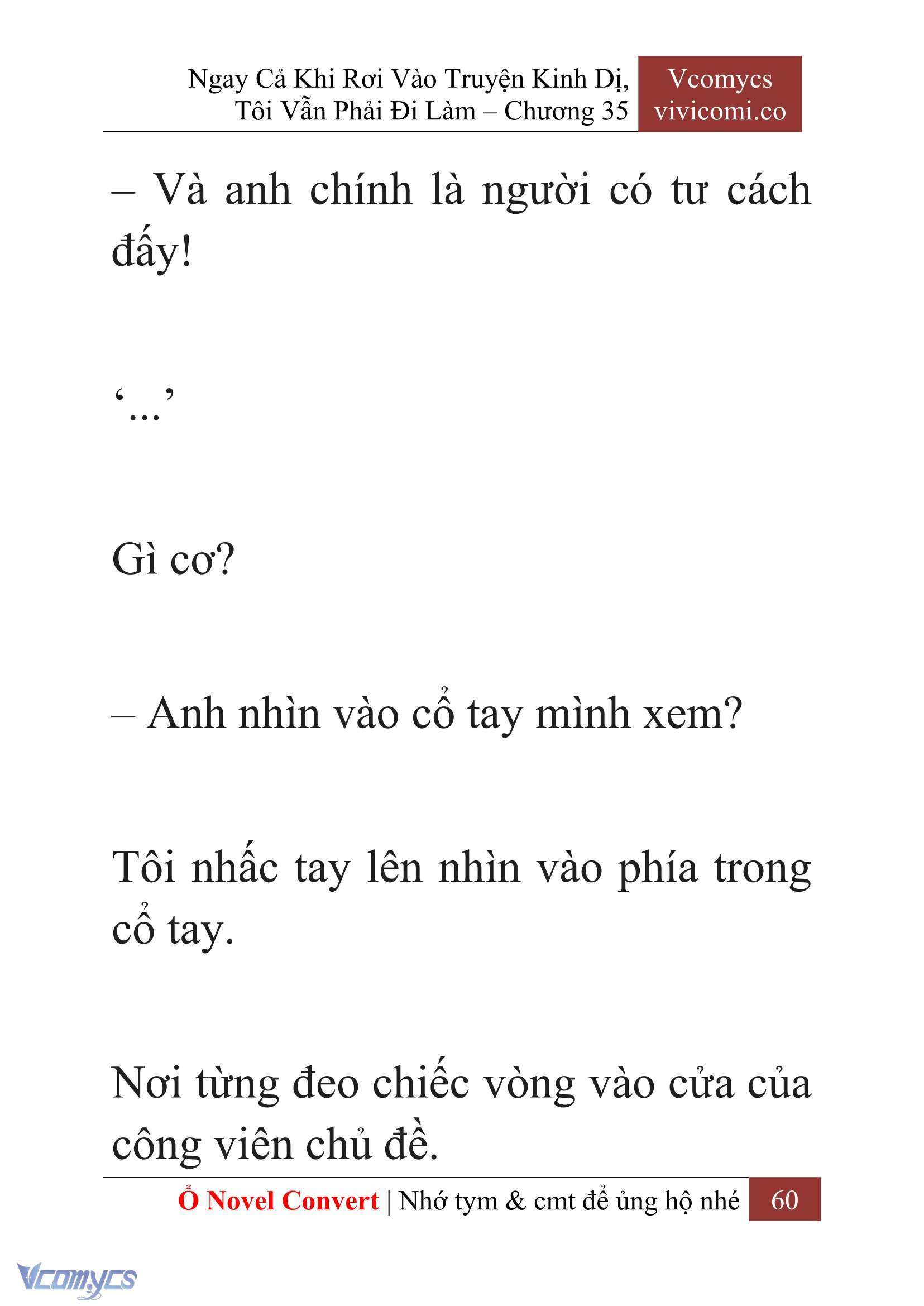 [Novel] Ngay Cả Khi Rơi Vào Truyện Kinh Dị, Tôi Vẫn Phải Đi Làm Chapter  35 - 62