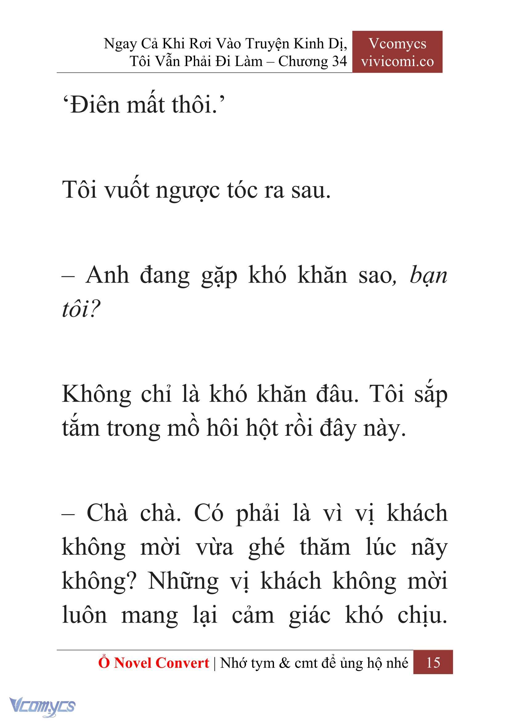 [Novel] Ngay Cả Khi Rơi Vào Truyện Kinh Dị, Tôi Vẫn Phải Đi Làm Chapter  34 - 17
