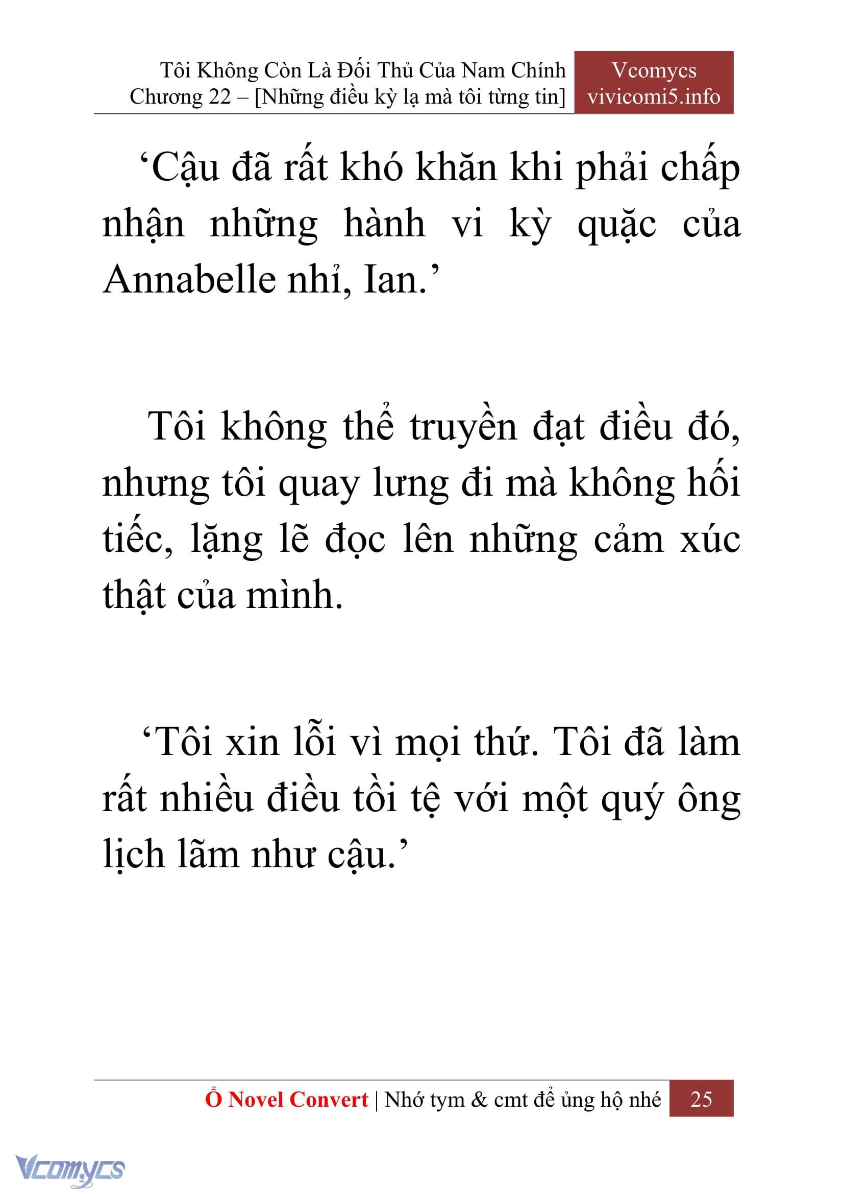 [Novel] Tôi Không Còn Là Đối Thủ Của Nam Chính Chapter  22 - 27