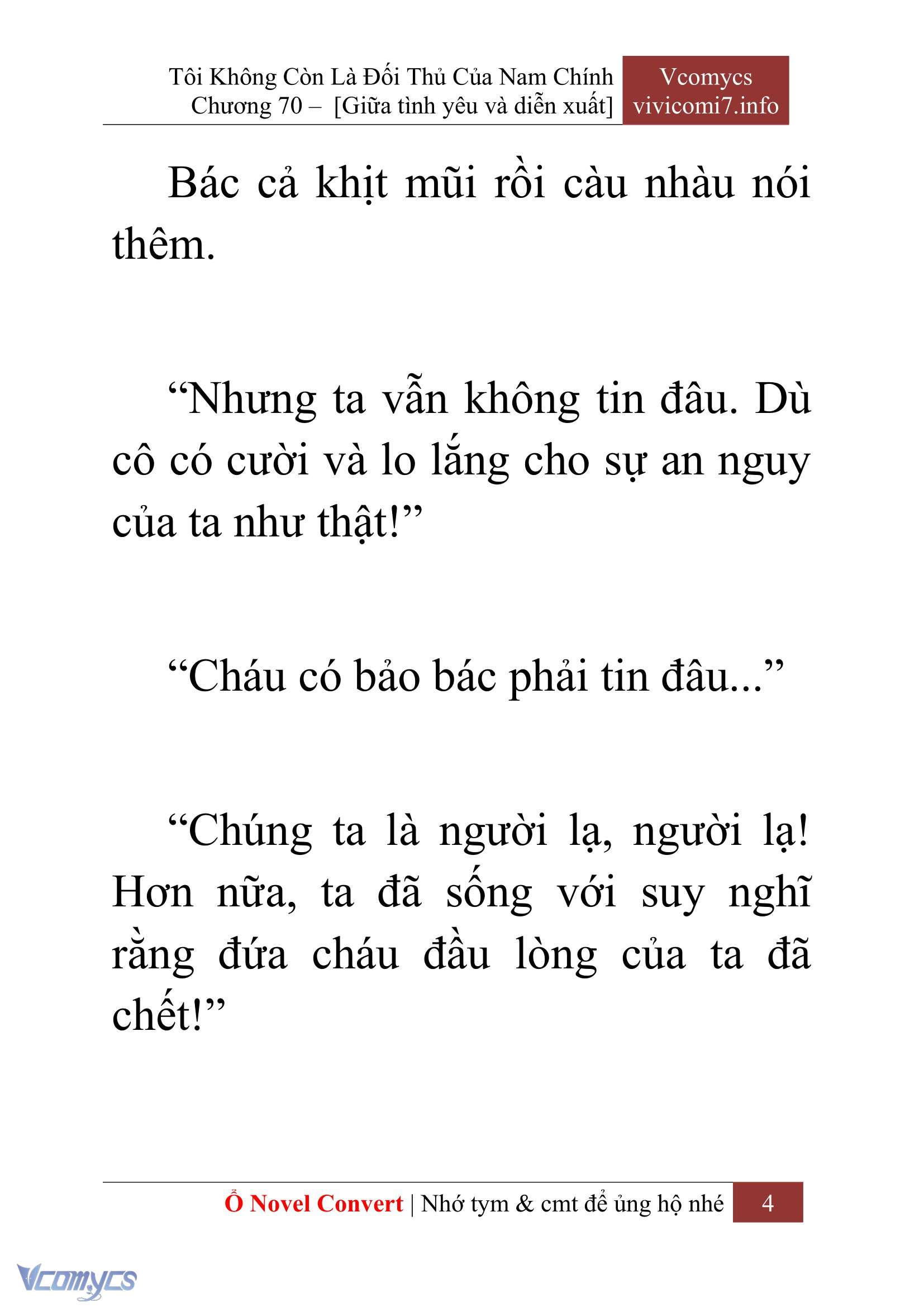 [Novel] Tôi Không Còn Là Đối Thủ Của Nam Chính Chapter  70 - 6