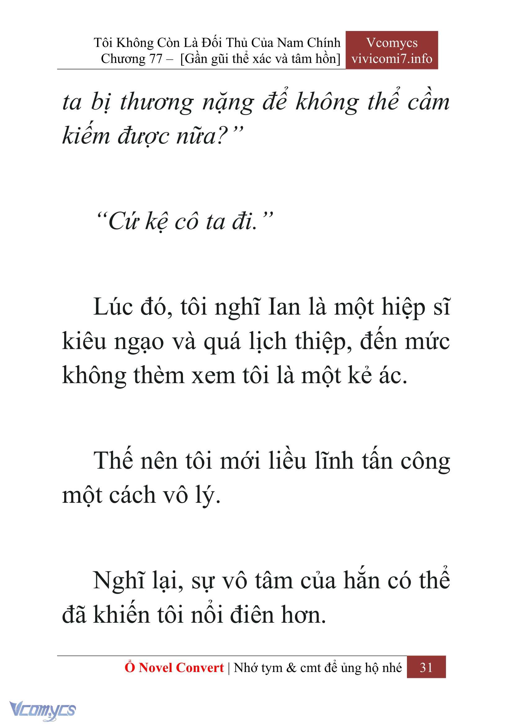 [Novel] Tôi Không Còn Là Đối Thủ Của Nam Chính Chapter  77 - 33