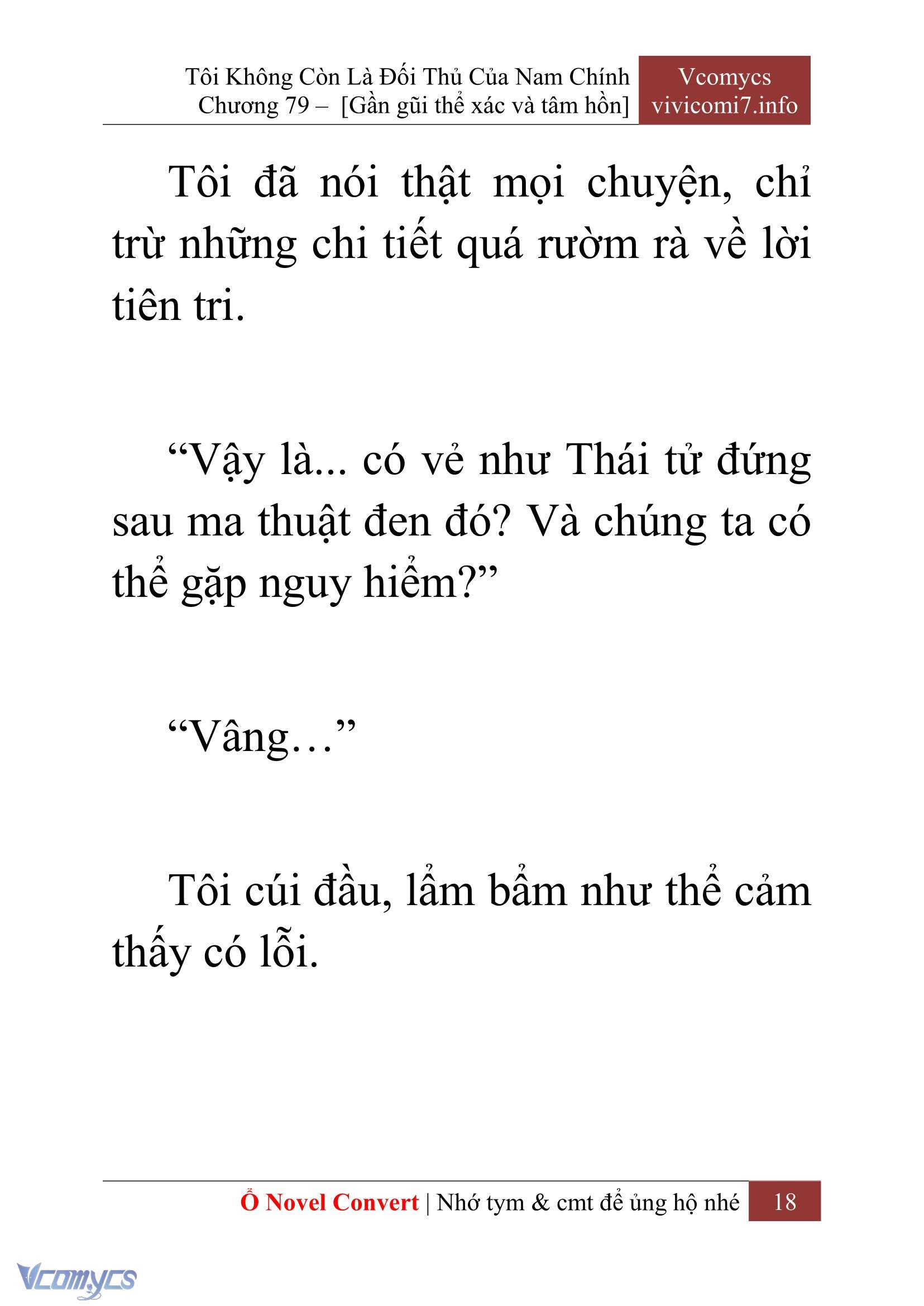 [Novel] Tôi Không Còn Là Đối Thủ Của Nam Chính Chapter  79 - 20