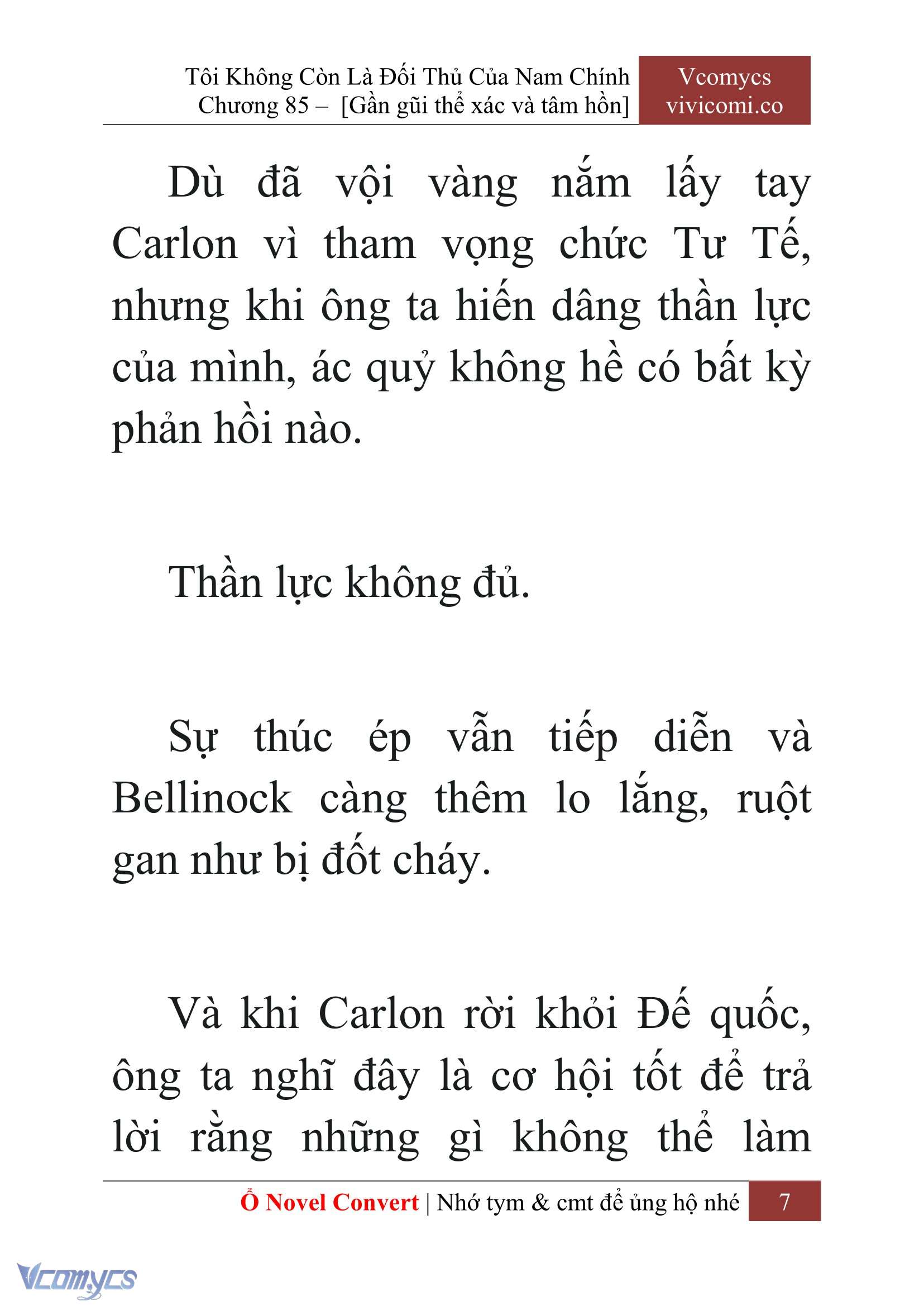 [Novel] Tôi Không Còn Là Đối Thủ Của Nam Chính Chapter  85 - 9