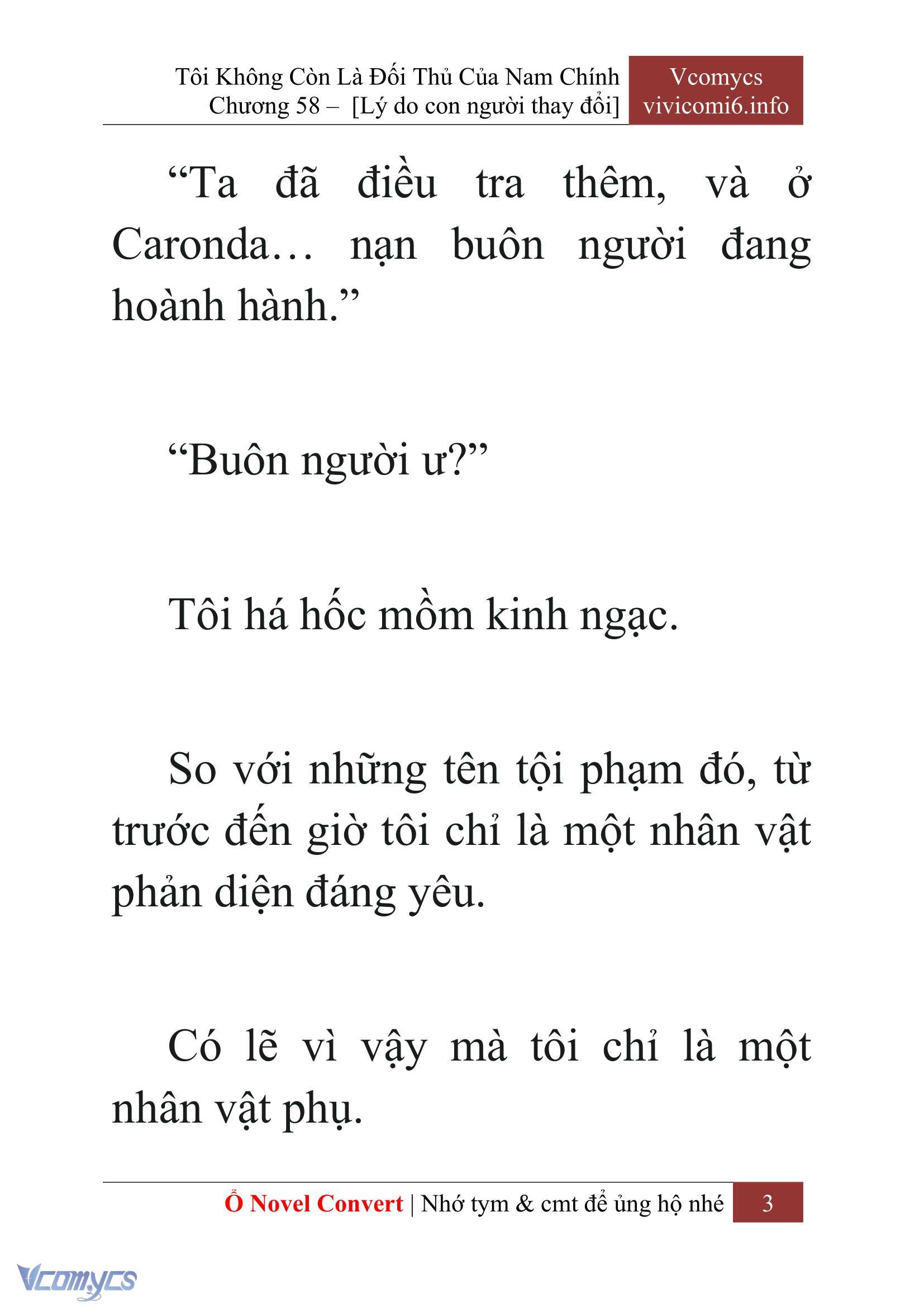 [Novel] Tôi Không Còn Là Đối Thủ Của Nam Chính Chapter  58 - 5